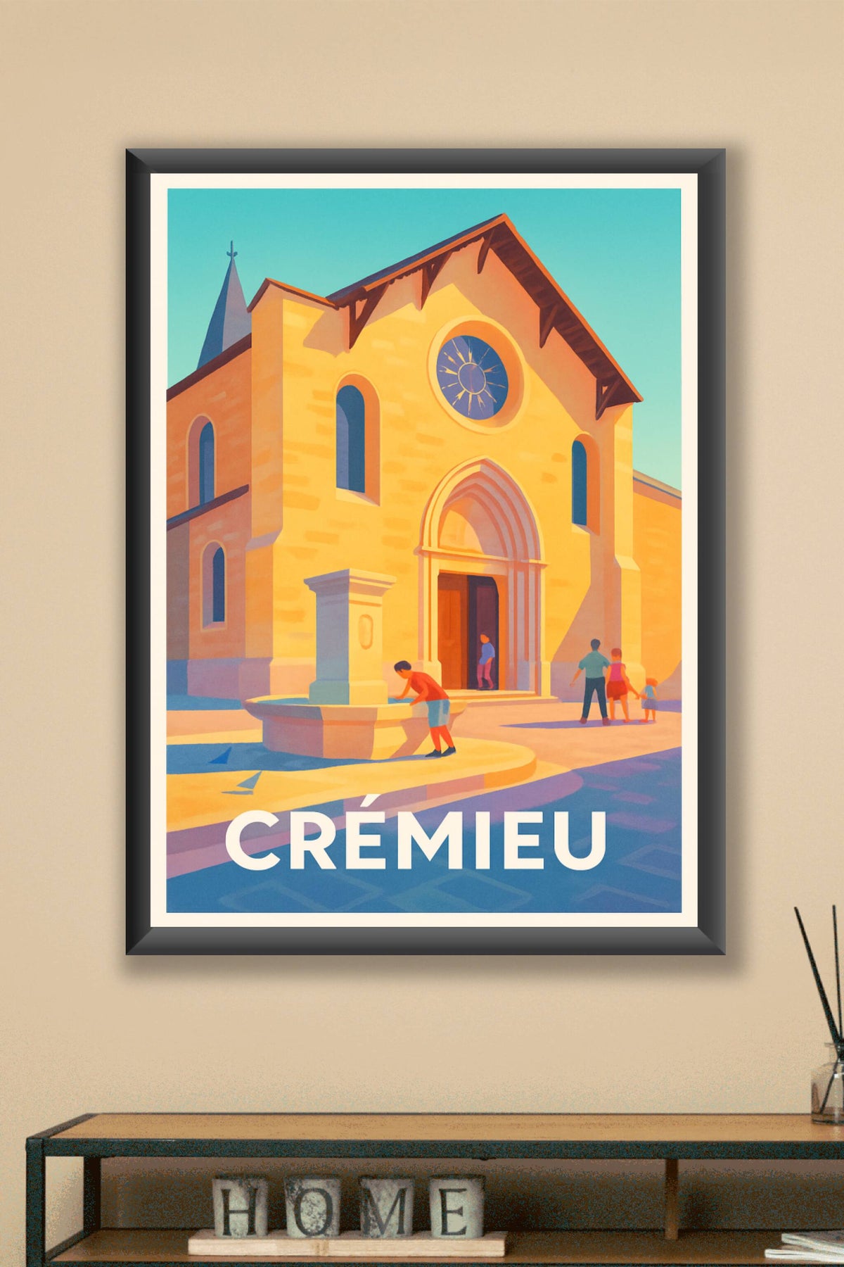 Affiche Crémieu — Charme ensoleillé du centre historique · poster d'art de Crémieu