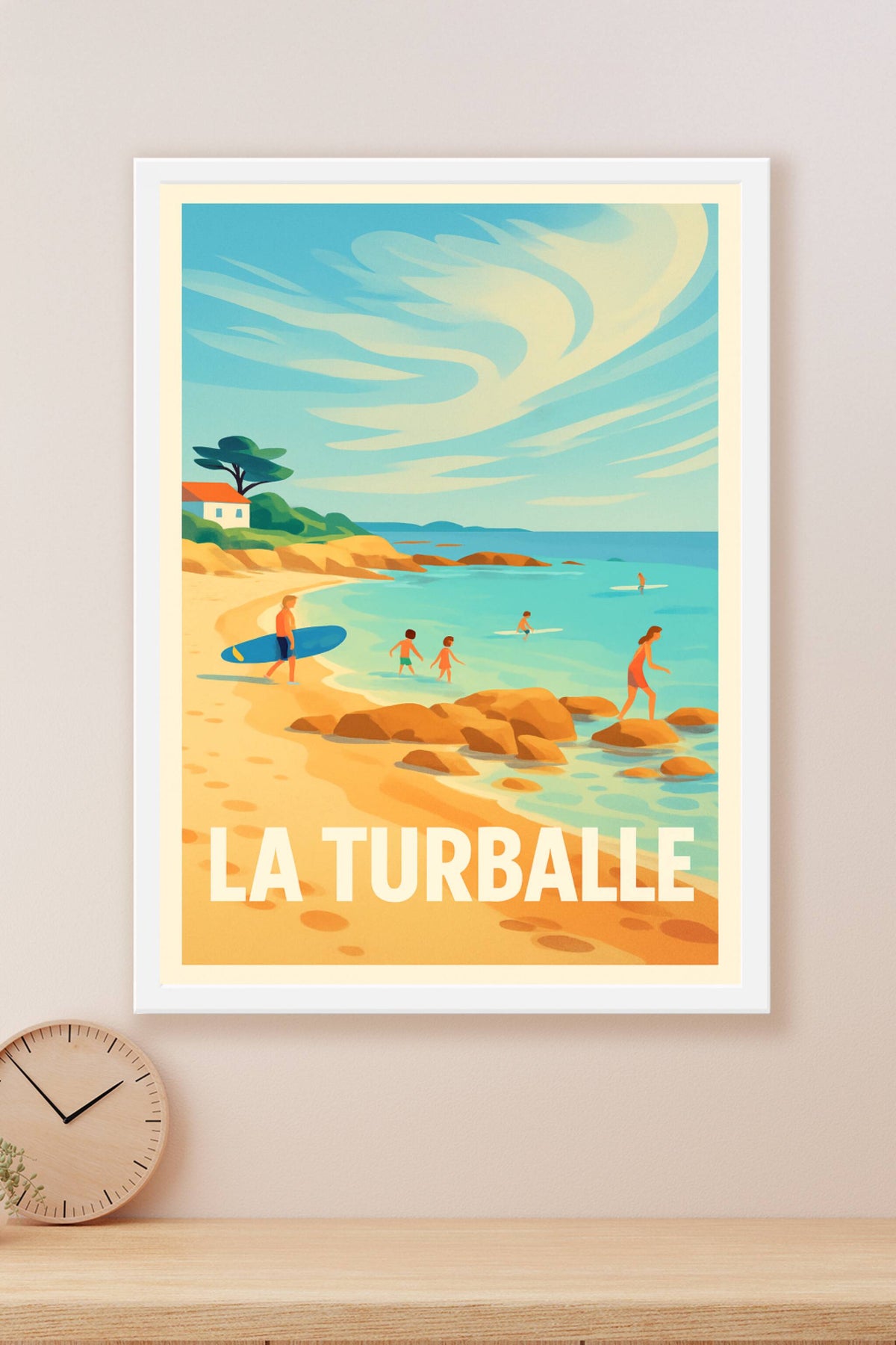 Affiche La Turballe — Échappée balnéaire ensoleillée · poster d'art de La Turballe