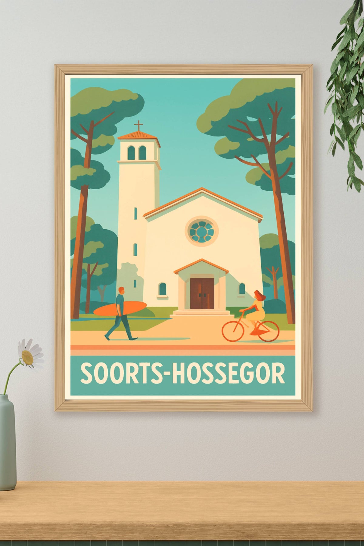 Affiche Soorts-Hossegor — Charmante simplicité et douceur de vivre · poster d'art de Soorts-Hossegor