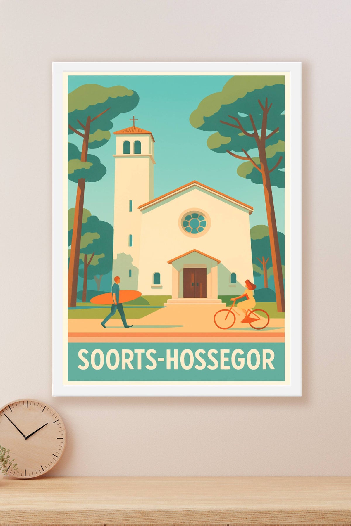 Affiche Soorts-Hossegor — Charmante simplicité et douceur de vivre · poster d'art de Soorts-Hossegor