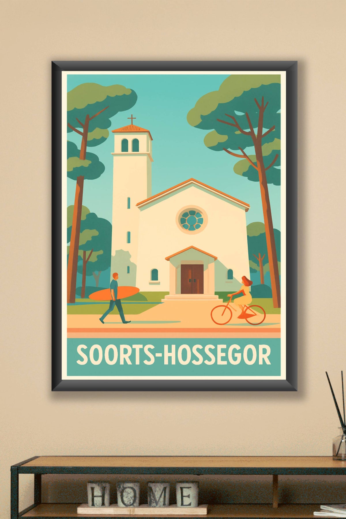 Affiche Soorts-Hossegor — Charmante simplicité et douceur de vivre · poster d'art de Soorts-Hossegor