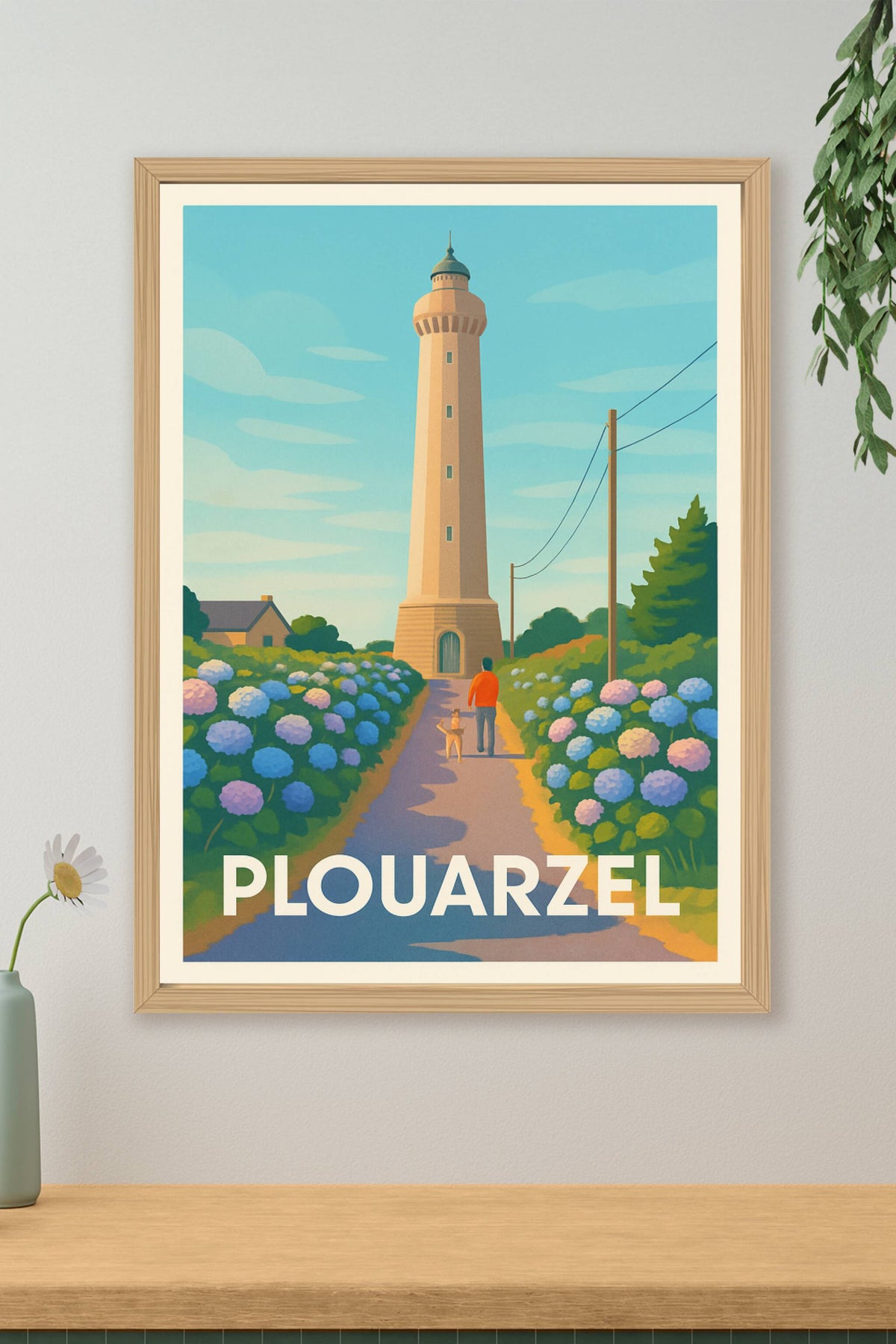 Affiche Plouarzel — L'élégance du phare breton · poster d'art de Plouarzel