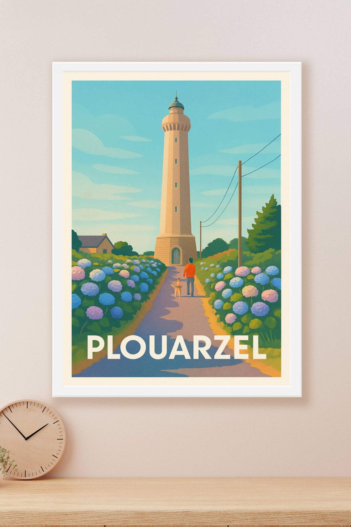 Affiche Plouarzel — L'élégance du phare breton · poster d'art de Plouarzel