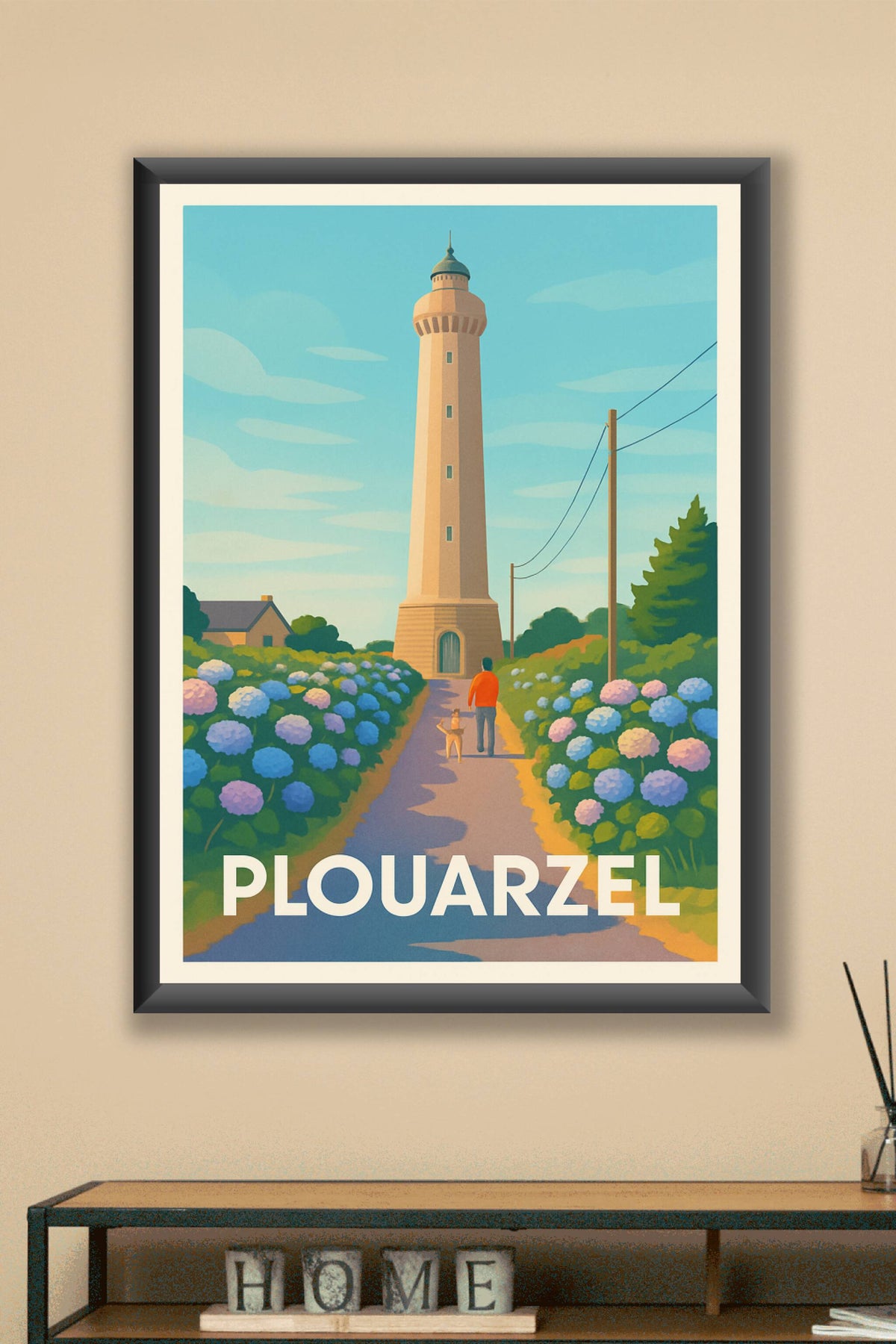 Affiche Plouarzel — L'élégance du phare breton · poster d'art de Plouarzel