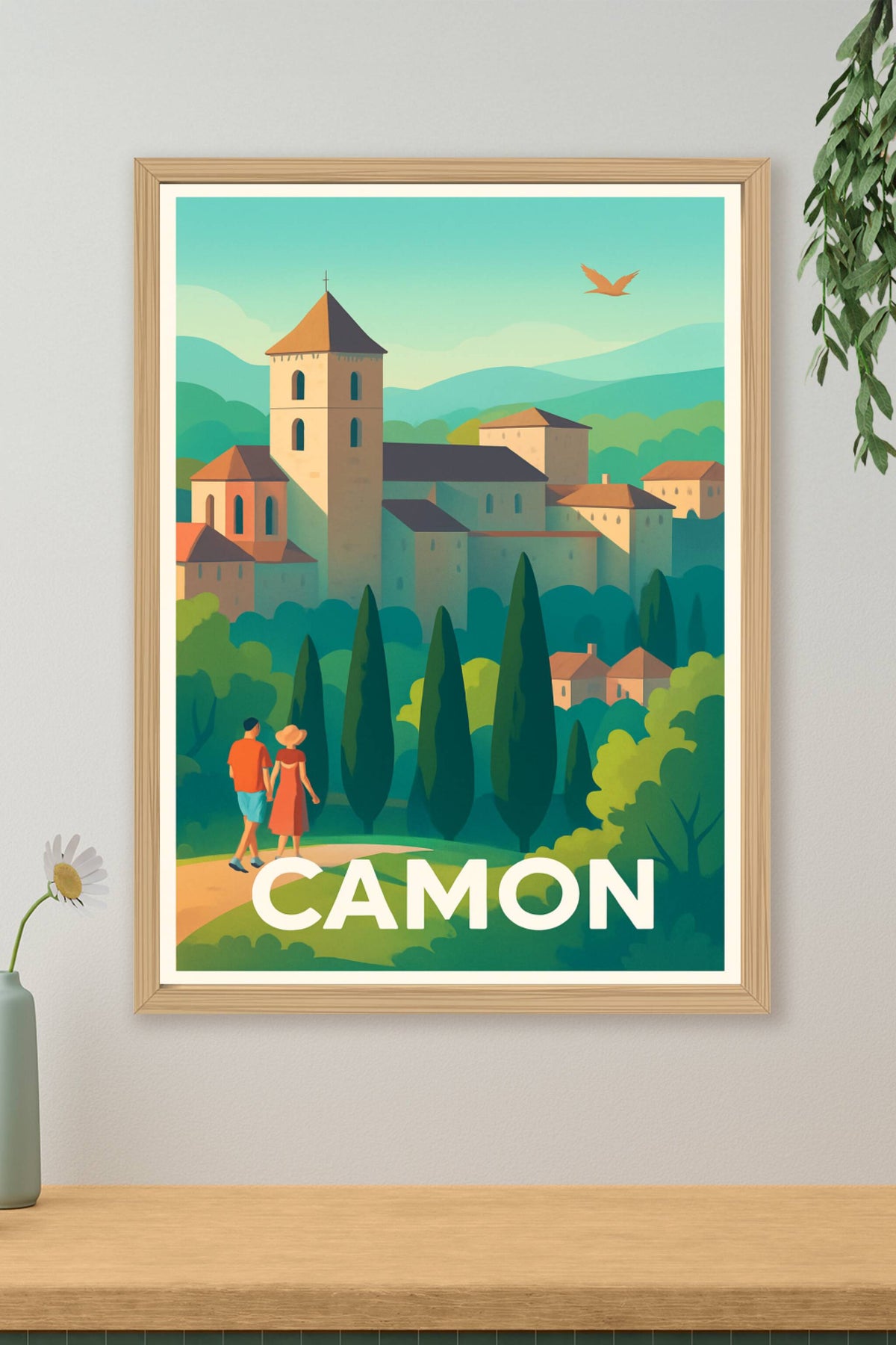 Affiche Camon — Escapade romantique au cœur du village · poster d'art de Camon