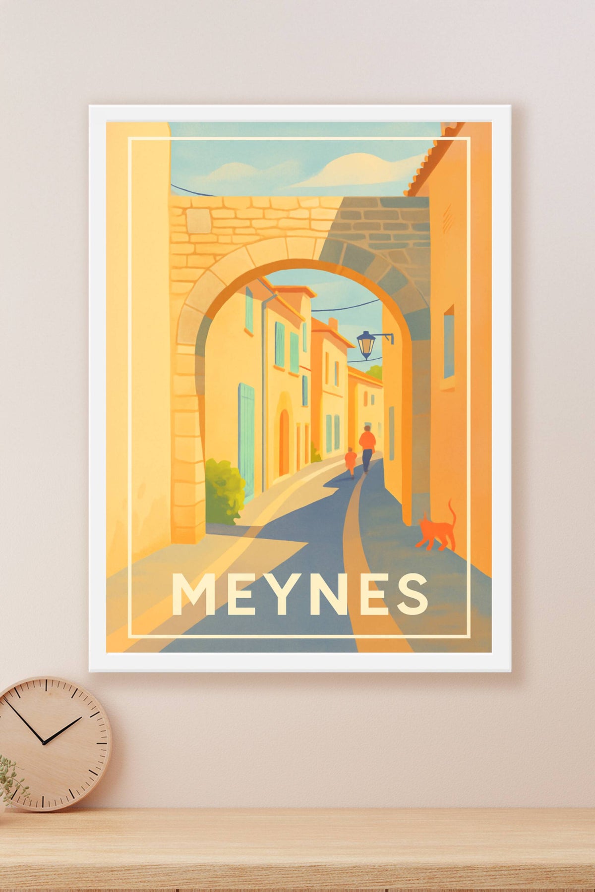 Affiche Meynes — Charme provençal au coin de la rue · poster d'art de Meynes
