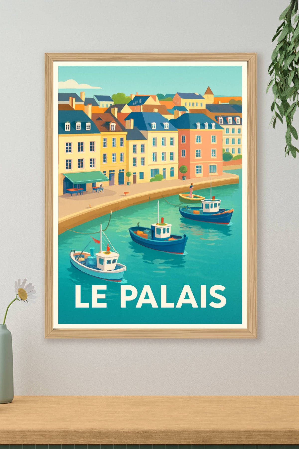 Affiche Le Palais — Charme et quiétude du littoral breton · poster d'art de Le Palais