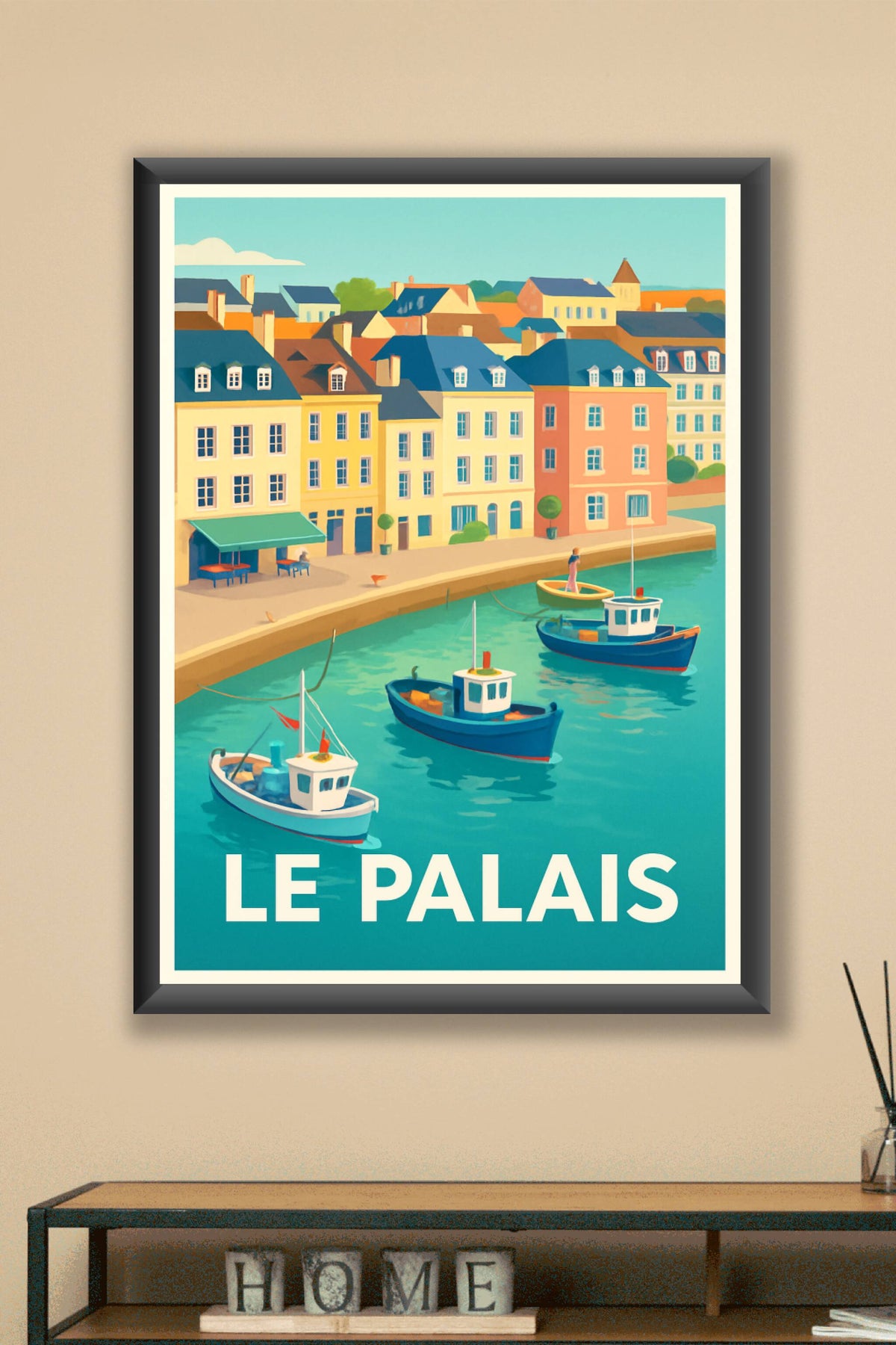 Affiche Le Palais — Charme et quiétude du littoral breton · poster d'art de Le Palais