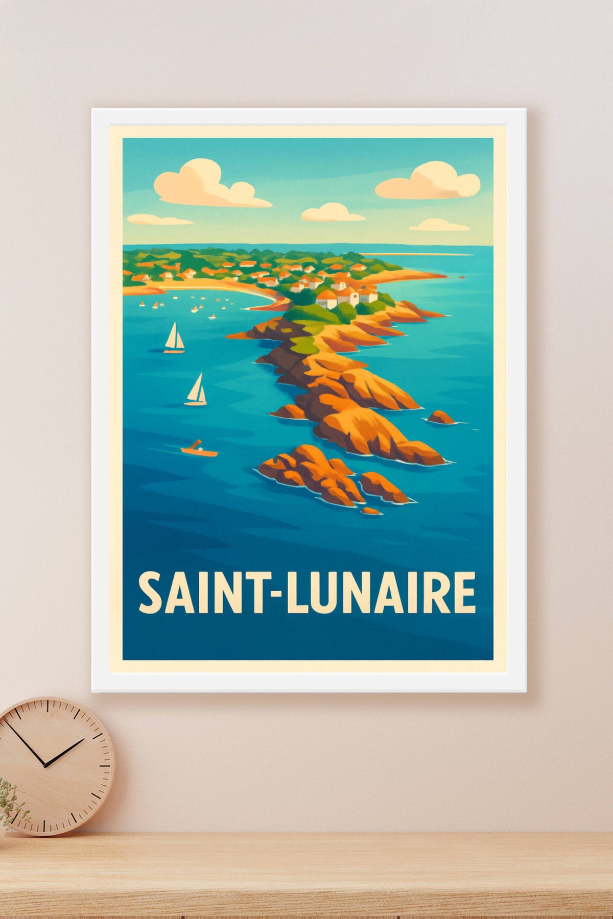 Affiche Saint-Lunaire — Évasion et charme côtier · poster d'art de Saint-Lunaire