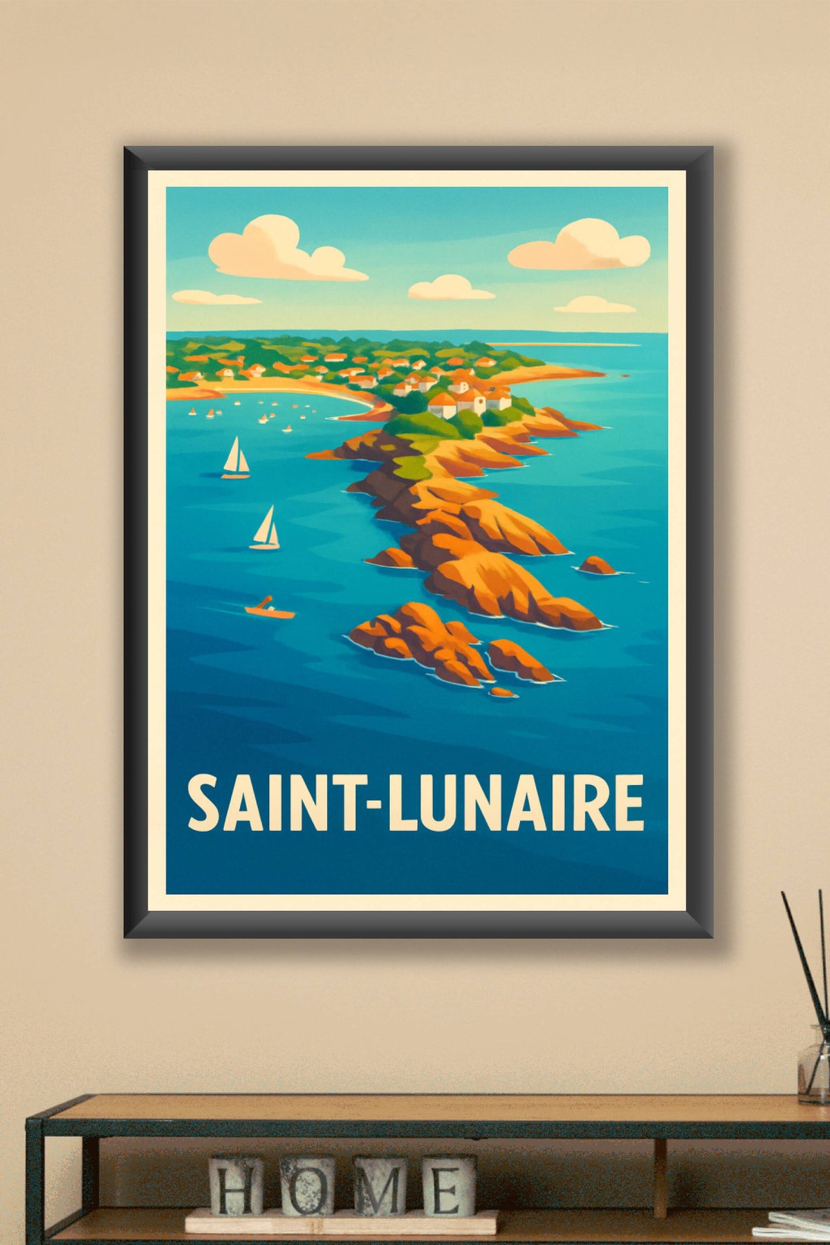 Affiche Saint-Lunaire — Évasion et charme côtier · poster d'art de Saint-Lunaire