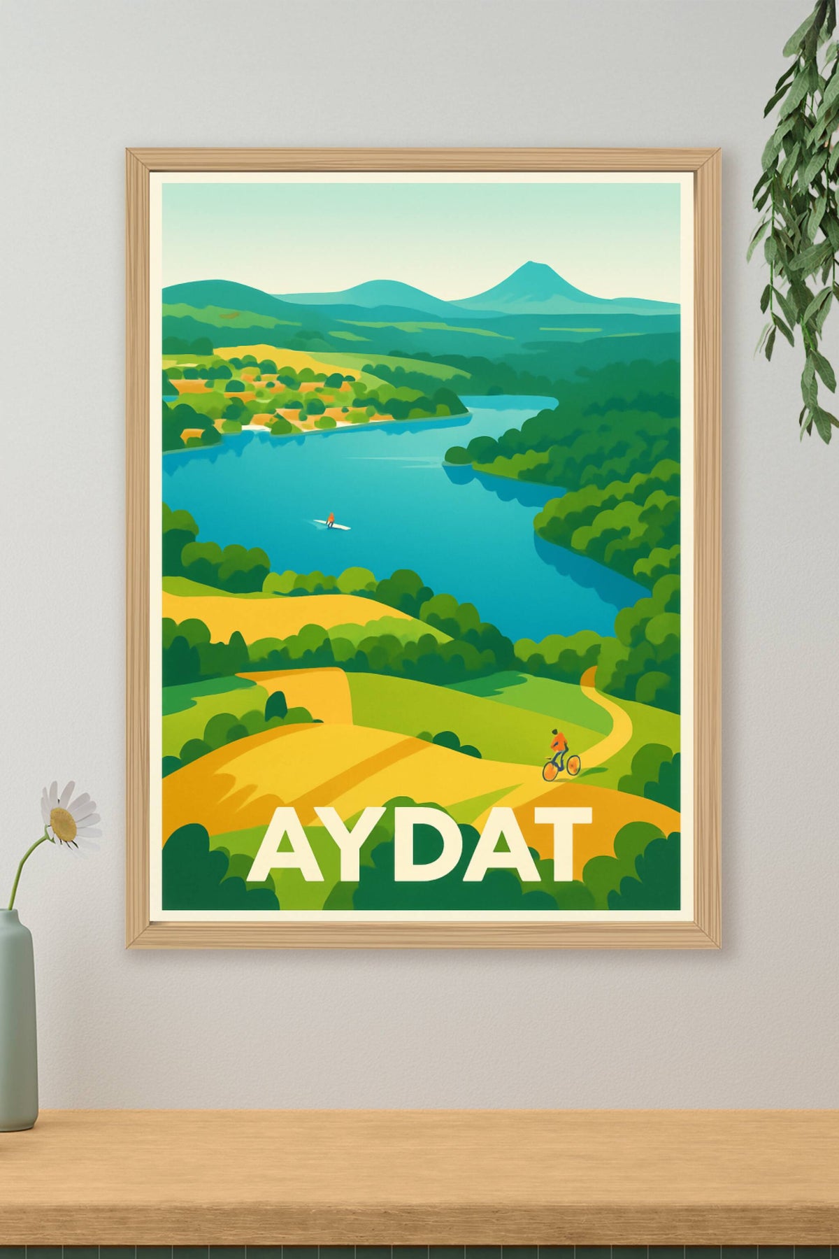 Affiche Aydat — Évasion nature au cœur des volcans · poster d'art de Aydat