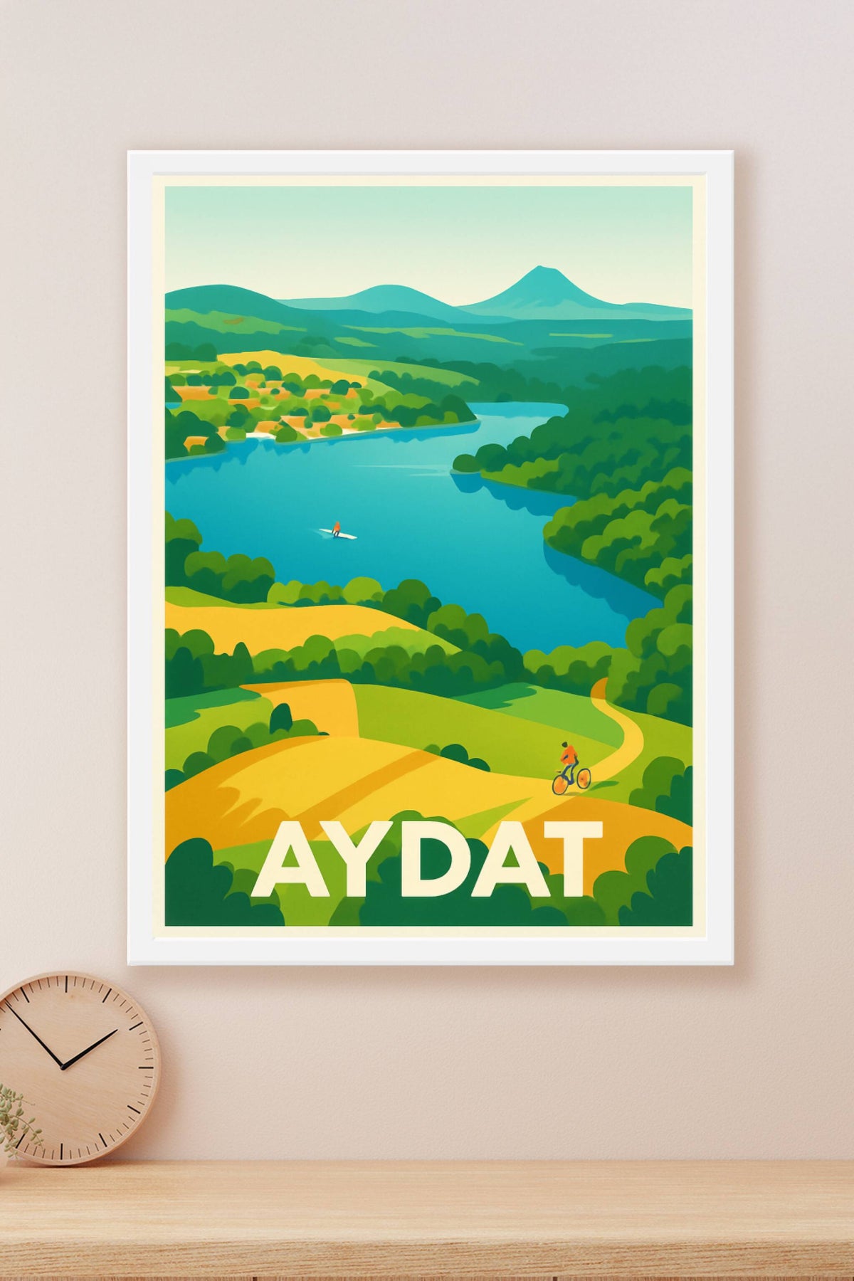 Affiche Aydat — Évasion nature au cœur des volcans · poster d'art de Aydat