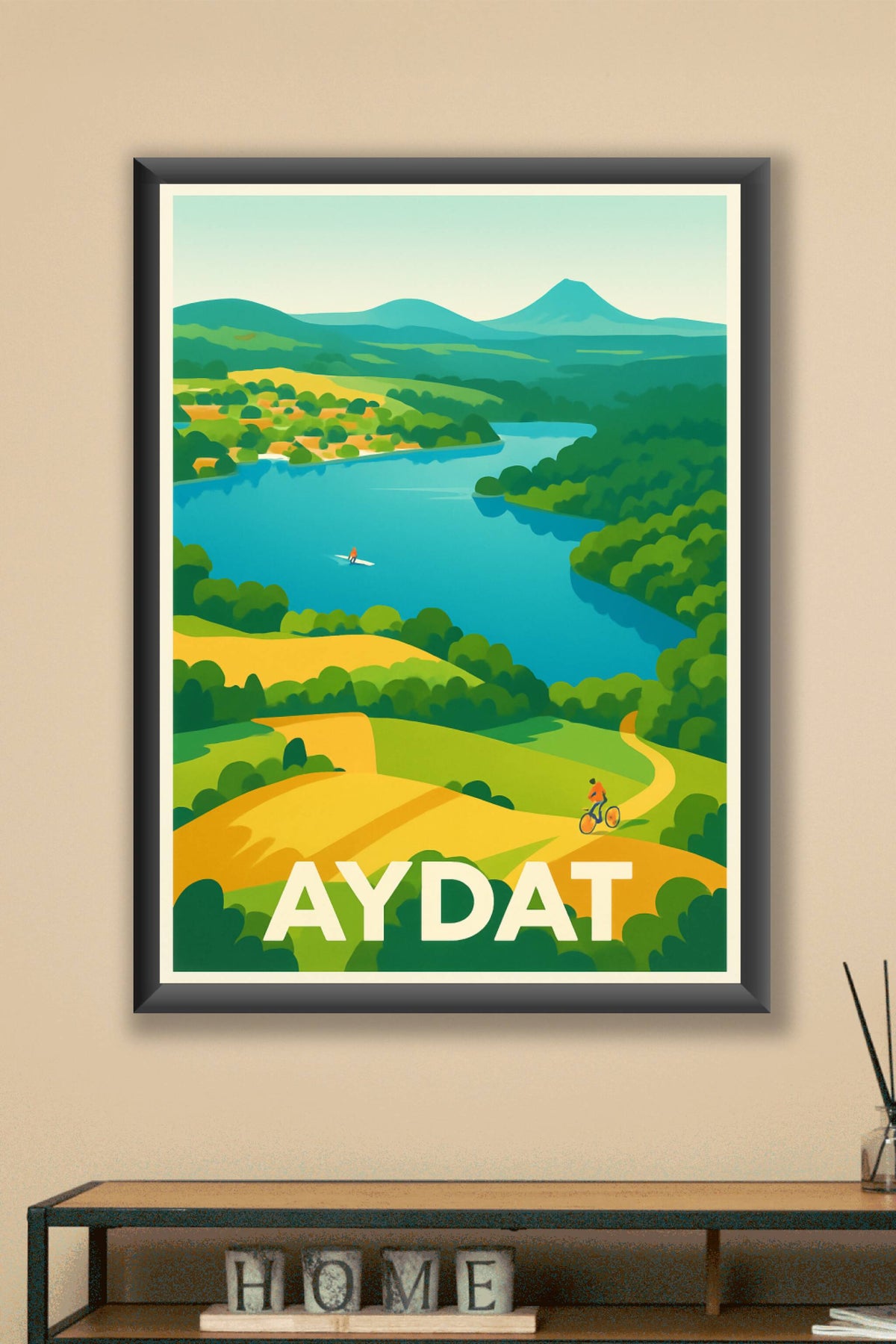 Affiche Aydat — Évasion nature au cœur des volcans · poster d'art de Aydat
