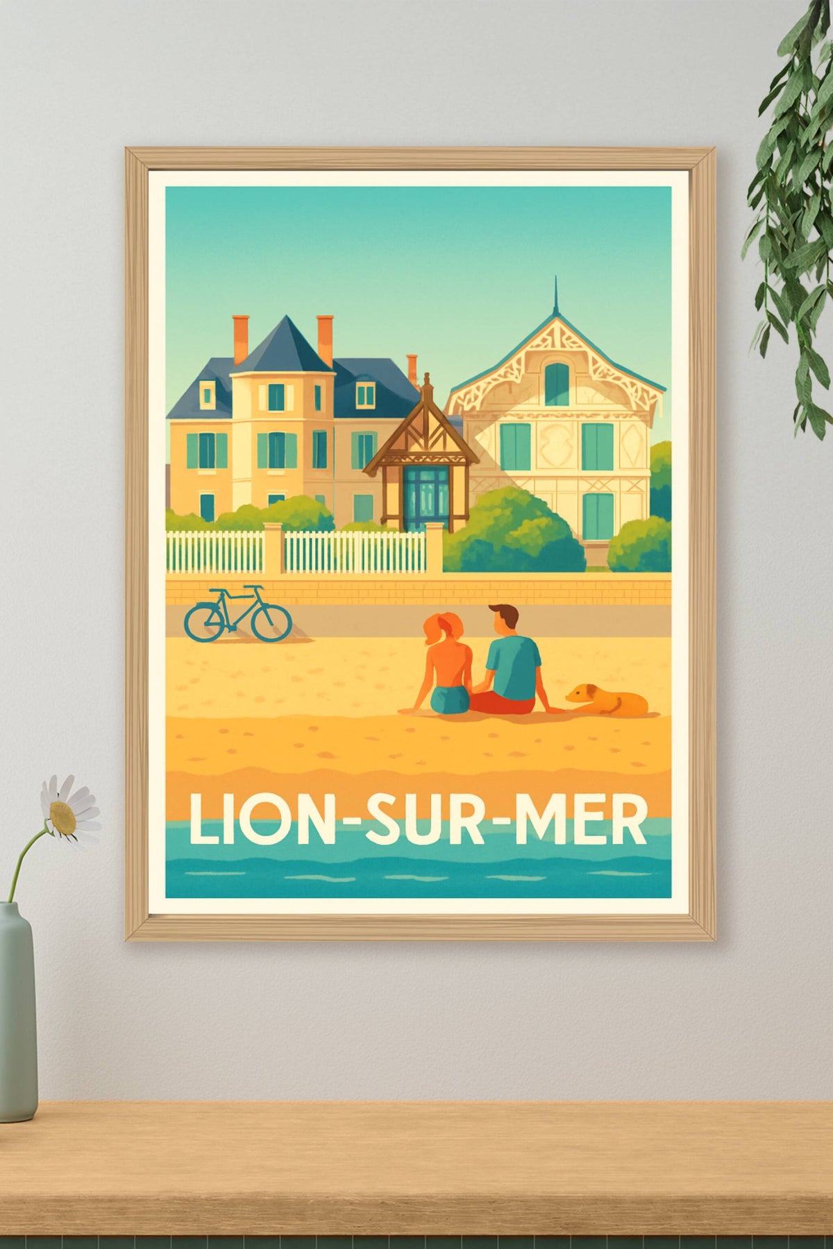 Affiche Lion-sur-Mer — Douceur et sérénité balnéaires · poster d'art de Lion-sur-Mer