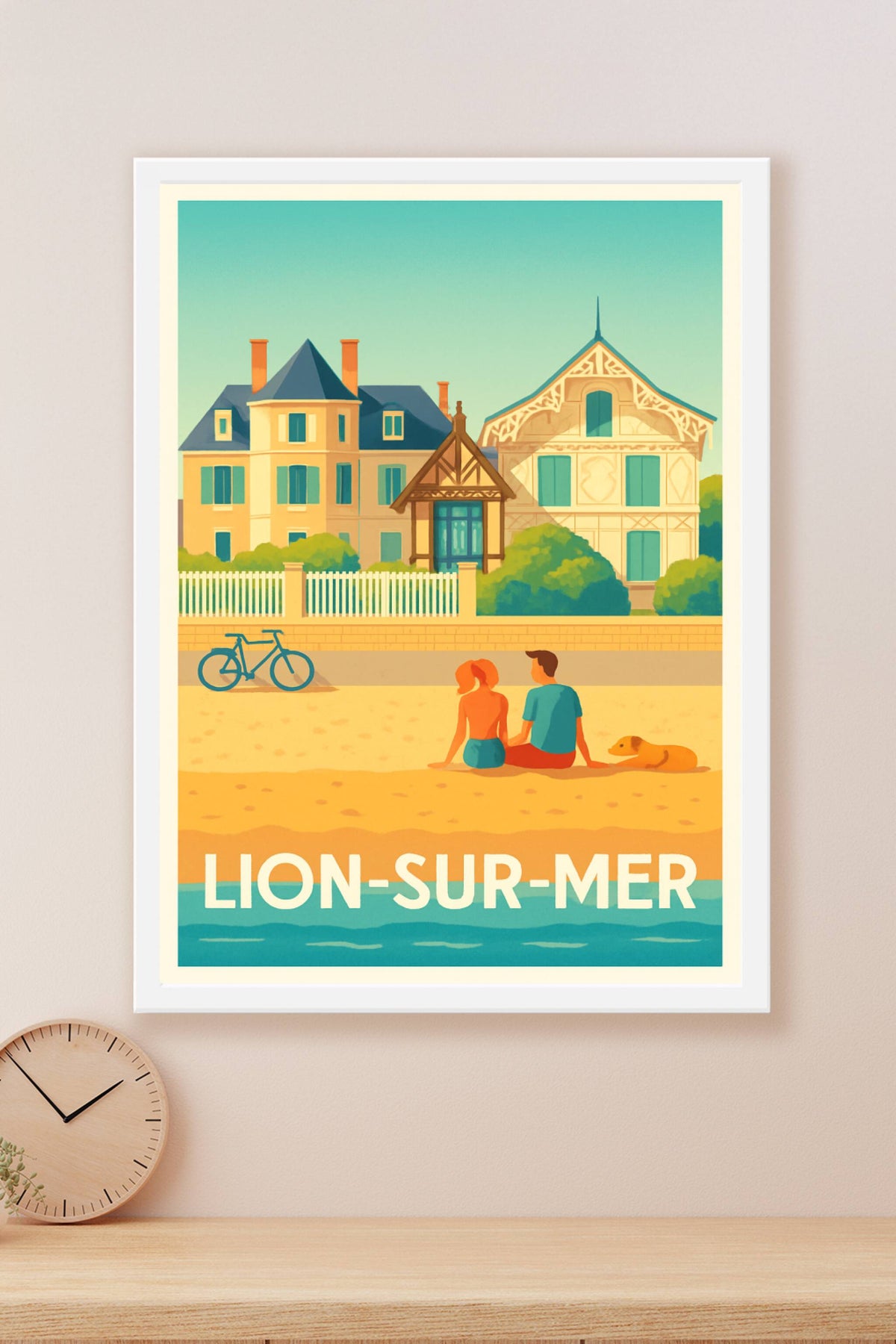 Affiche Lion-sur-Mer — Douceur et sérénité balnéaires · poster d'art de Lion-sur-Mer