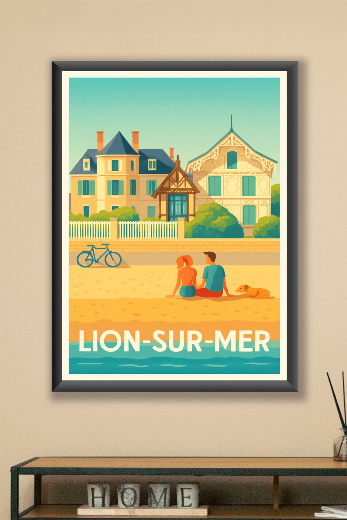 Affiche Lion-sur-Mer — Douceur et sérénité balnéaires · poster d'art de Lion-sur-Mer