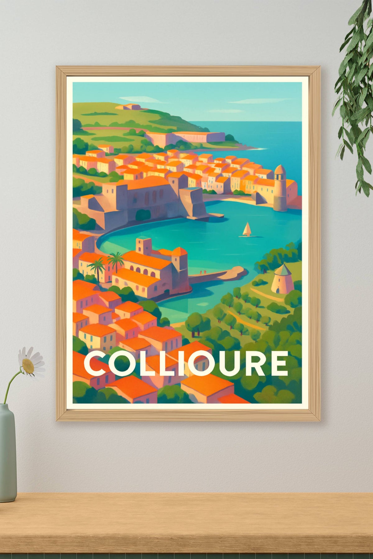 Affiche Collioure — Lumières méditerranéennes entre mer et collines · poster d'art de Collioure