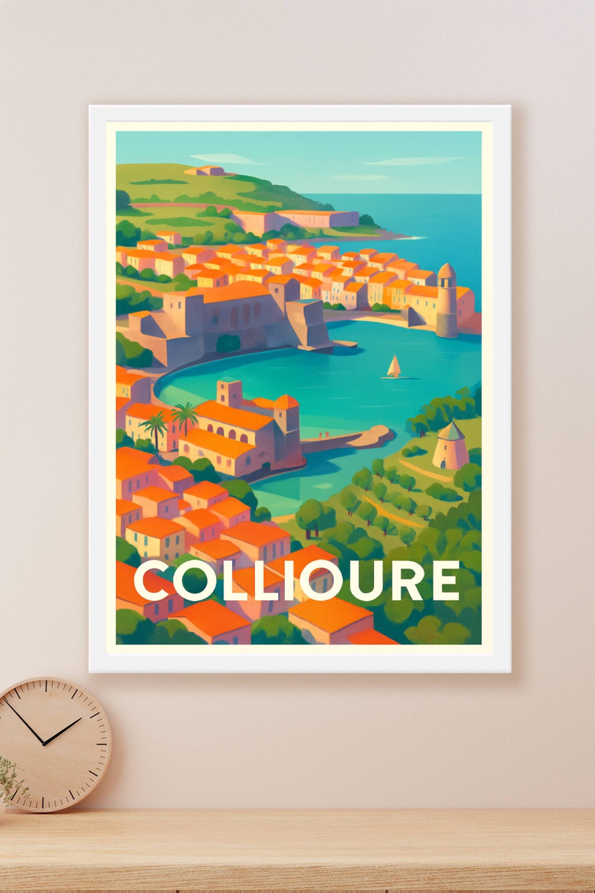 Affiche Collioure — Lumières méditerranéennes entre mer et collines · poster d'art de Collioure