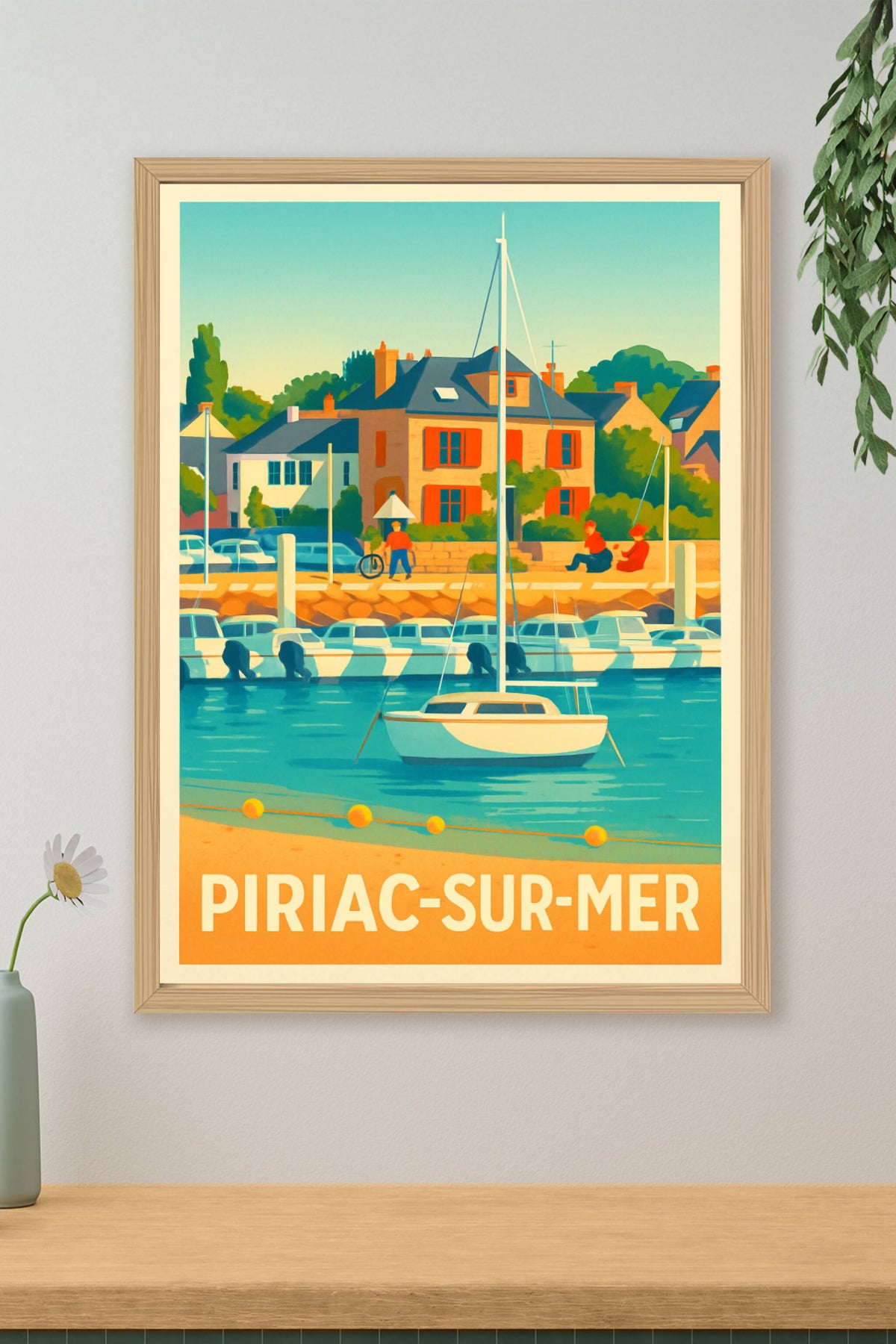 Affiche Piriac-sur-Mer — Charme et douceur d'un port breton · poster d'art de Piriac-sur-Mer