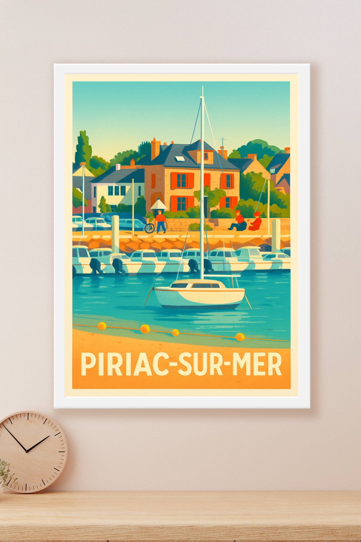 Affiche Piriac-sur-Mer — Charme et douceur d'un port breton · poster d'art de Piriac-sur-Mer