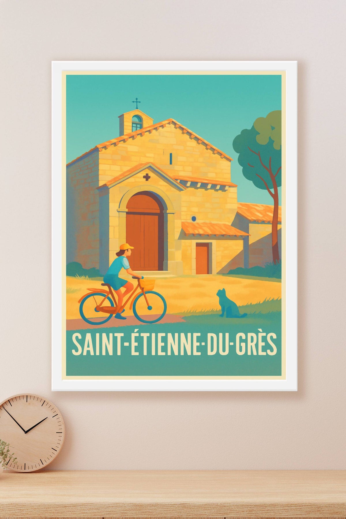 Affiche Saint-Étienne-du-Grès — Charme Provençal et Sérénité · poster d'art de Saint-Étienne-du-Grès