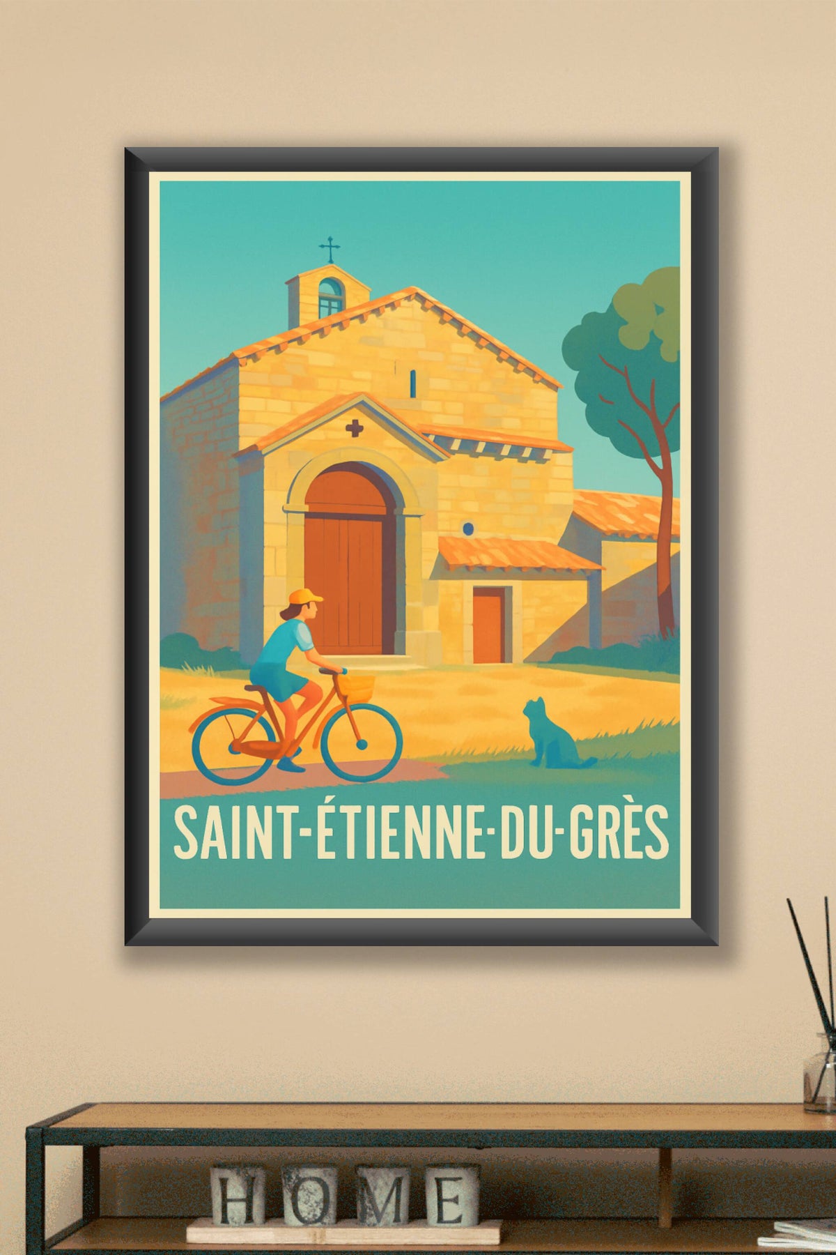 Affiche Saint-Étienne-du-Grès — Charme Provençal et Sérénité · poster d'art de Saint-Étienne-du-Grès