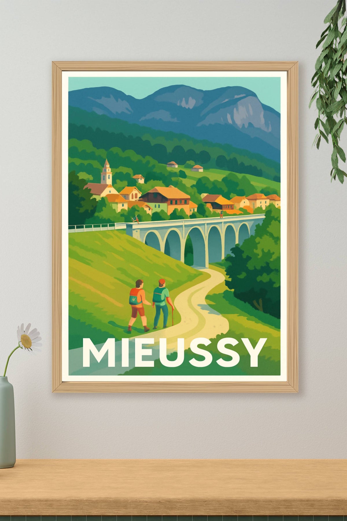 Affiche Mieussy — Randonnée et nature en Haute-Savoie · poster d'art de Mieussy