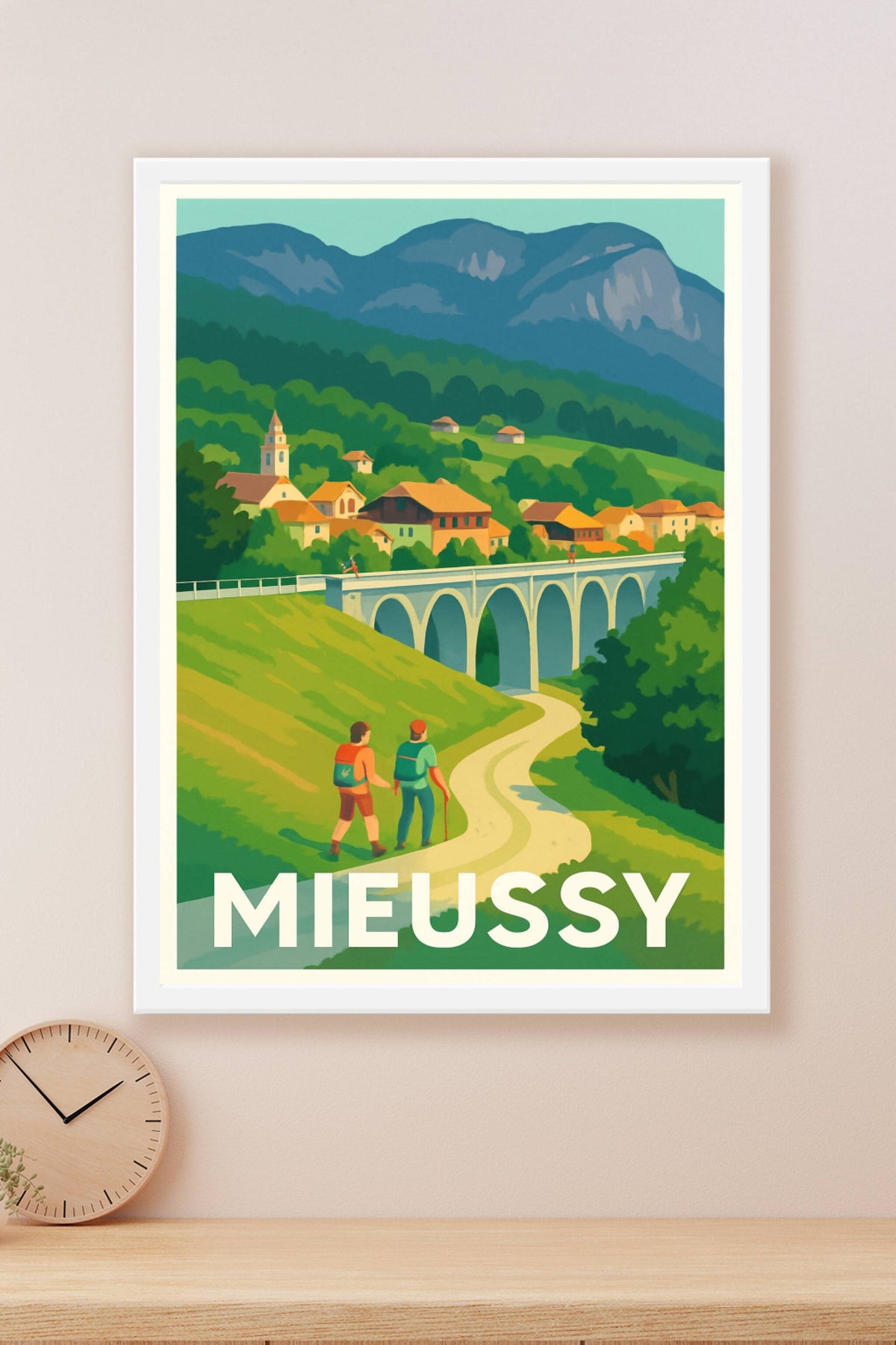 Affiche Mieussy — Randonnée et nature en Haute-Savoie · poster d'art de Mieussy