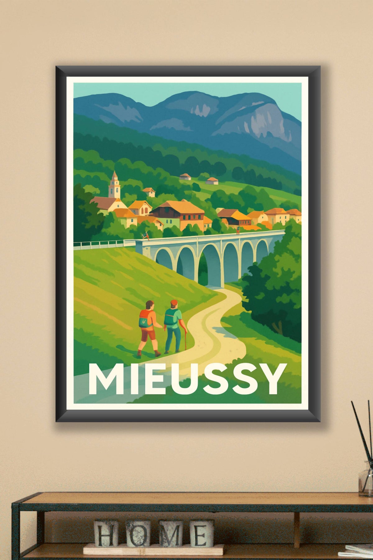 Affiche Mieussy — Randonnée et nature en Haute-Savoie · poster d'art de Mieussy
