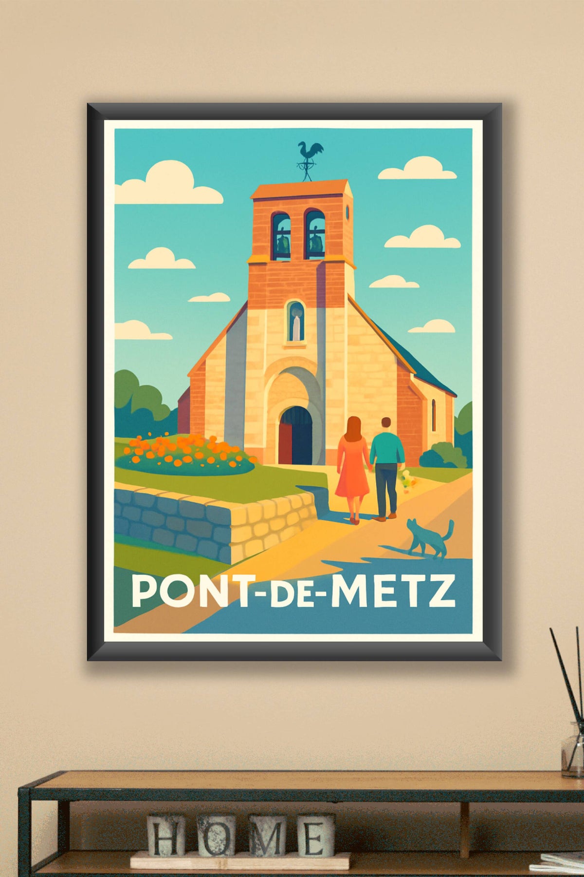 Affiche Pont-de-Metz — Charme et tranquillité au cœur de la Picardie · poster d'art de Pont-de-Metz