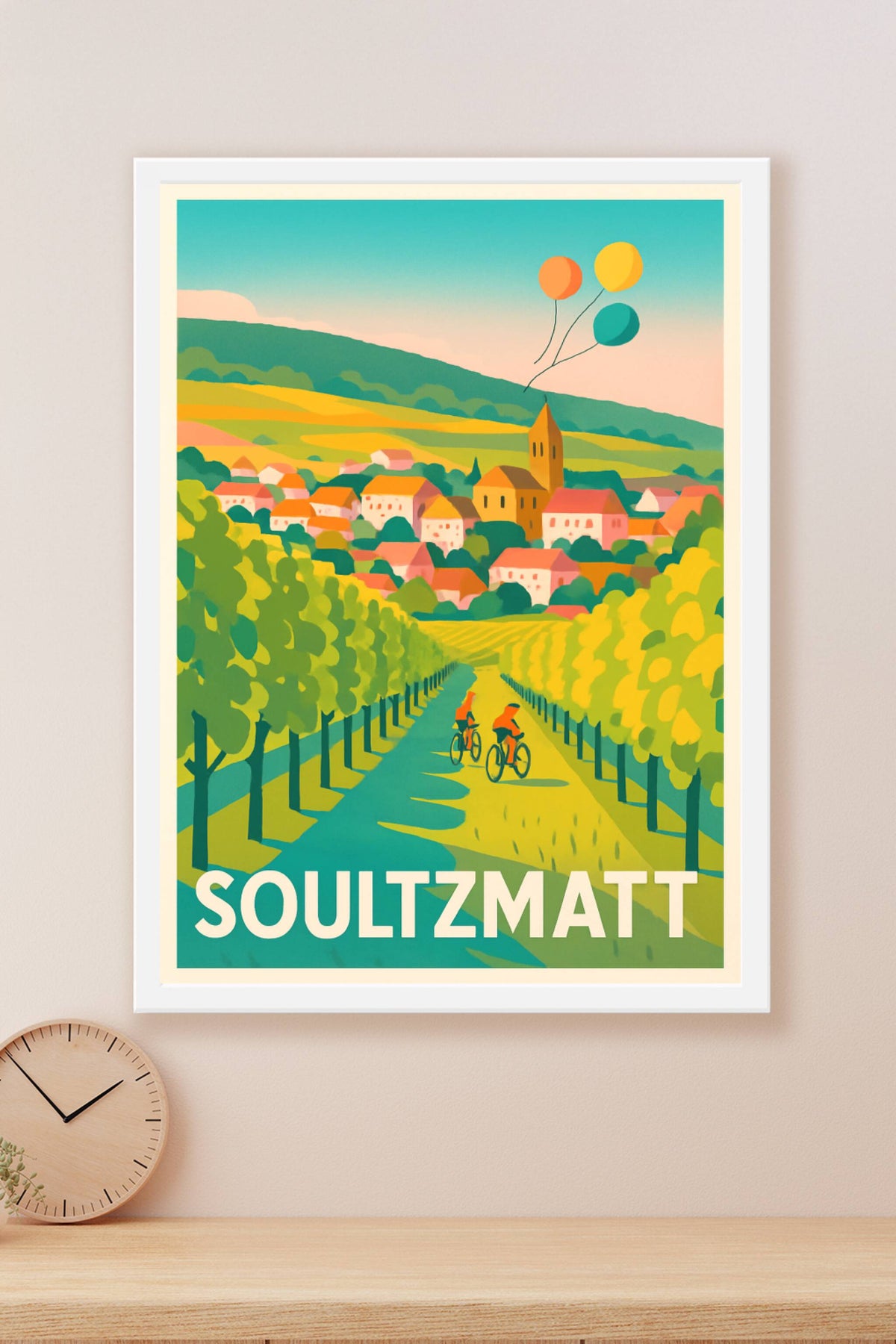 Affiche Soultzmatt — Balade bucolique au cœur des vignobles · poster d'art de Soultzmatt