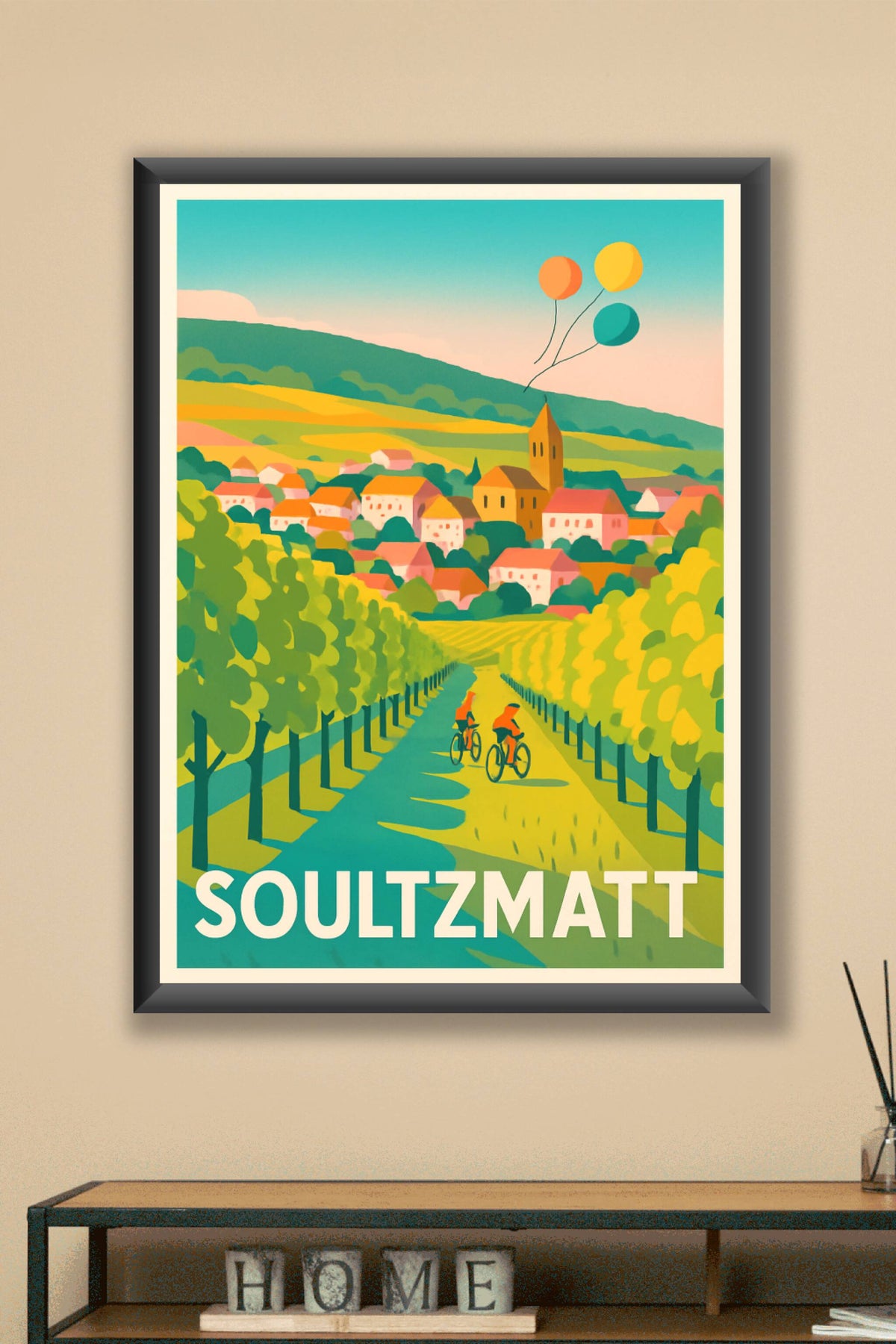 Affiche Soultzmatt — Balade bucolique au cœur des vignobles · poster d'art de Soultzmatt