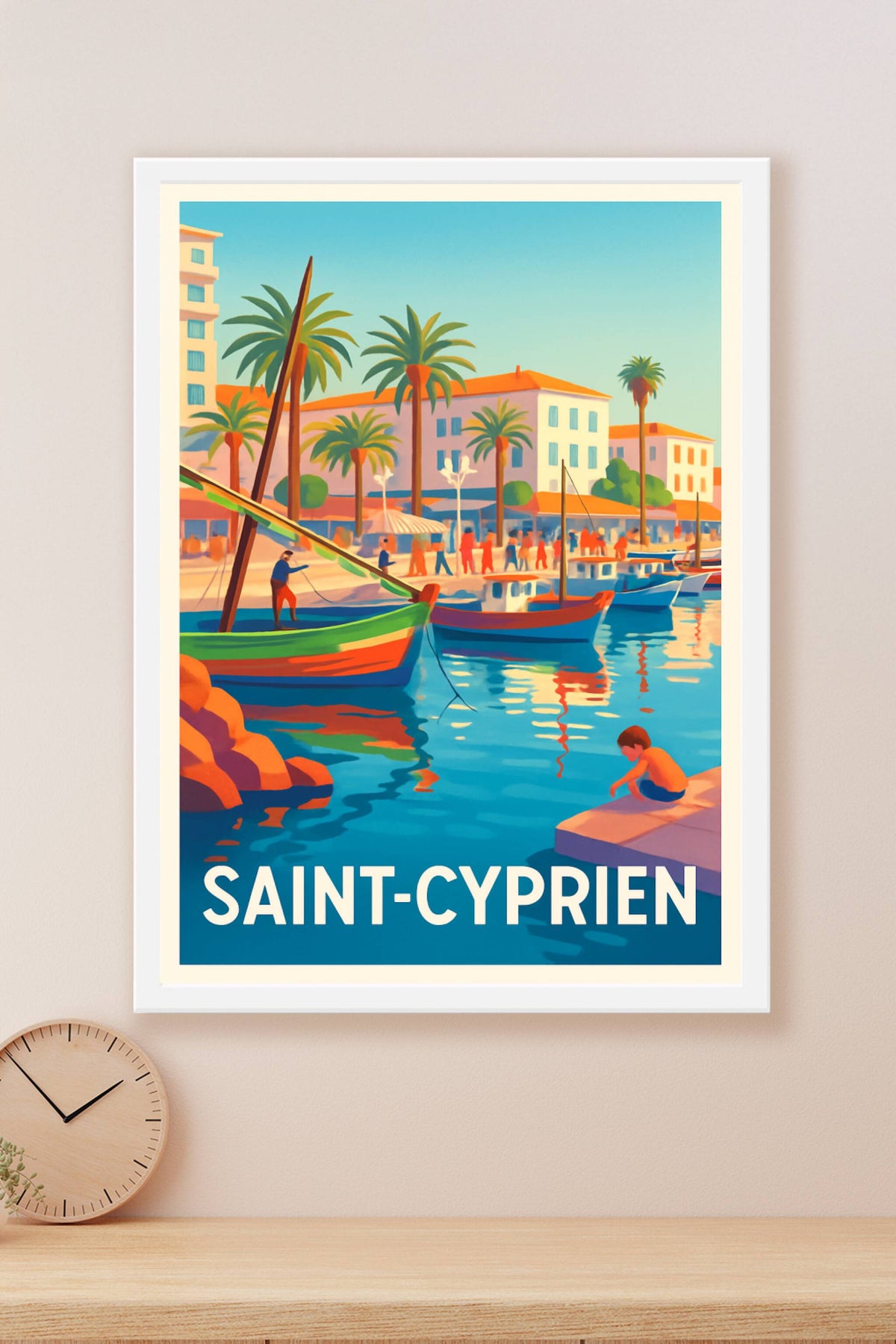 Affiche Saint-Cyprien — Escapade en bord de mer · poster d'art de Saint-Cyprien