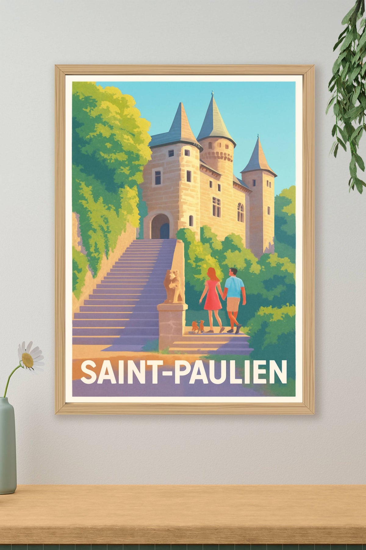 Affiche Saint-Paulien — Charme médiéval et balade romantique · poster d'art de Saint-Paulien