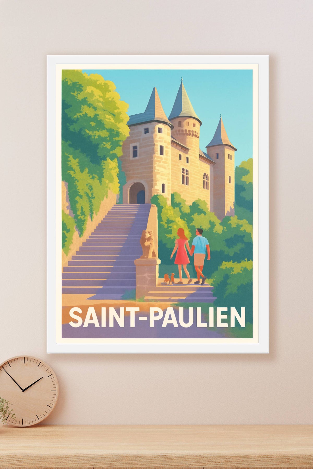 Affiche Saint-Paulien — Charme médiéval et balade romantique · poster d'art de Saint-Paulien
