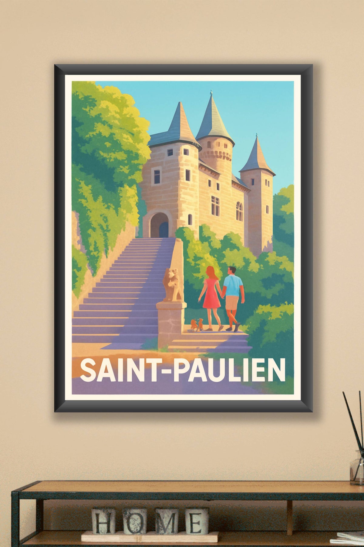Affiche Saint-Paulien — Charme médiéval et balade romantique · poster d'art de Saint-Paulien