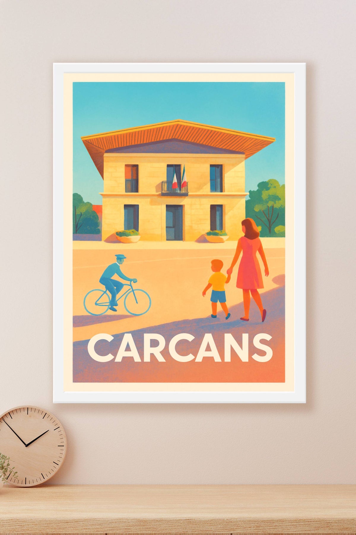 Affiche Carcans — Charme et douceur d'une scène de vie locale · poster d'art de Carcans