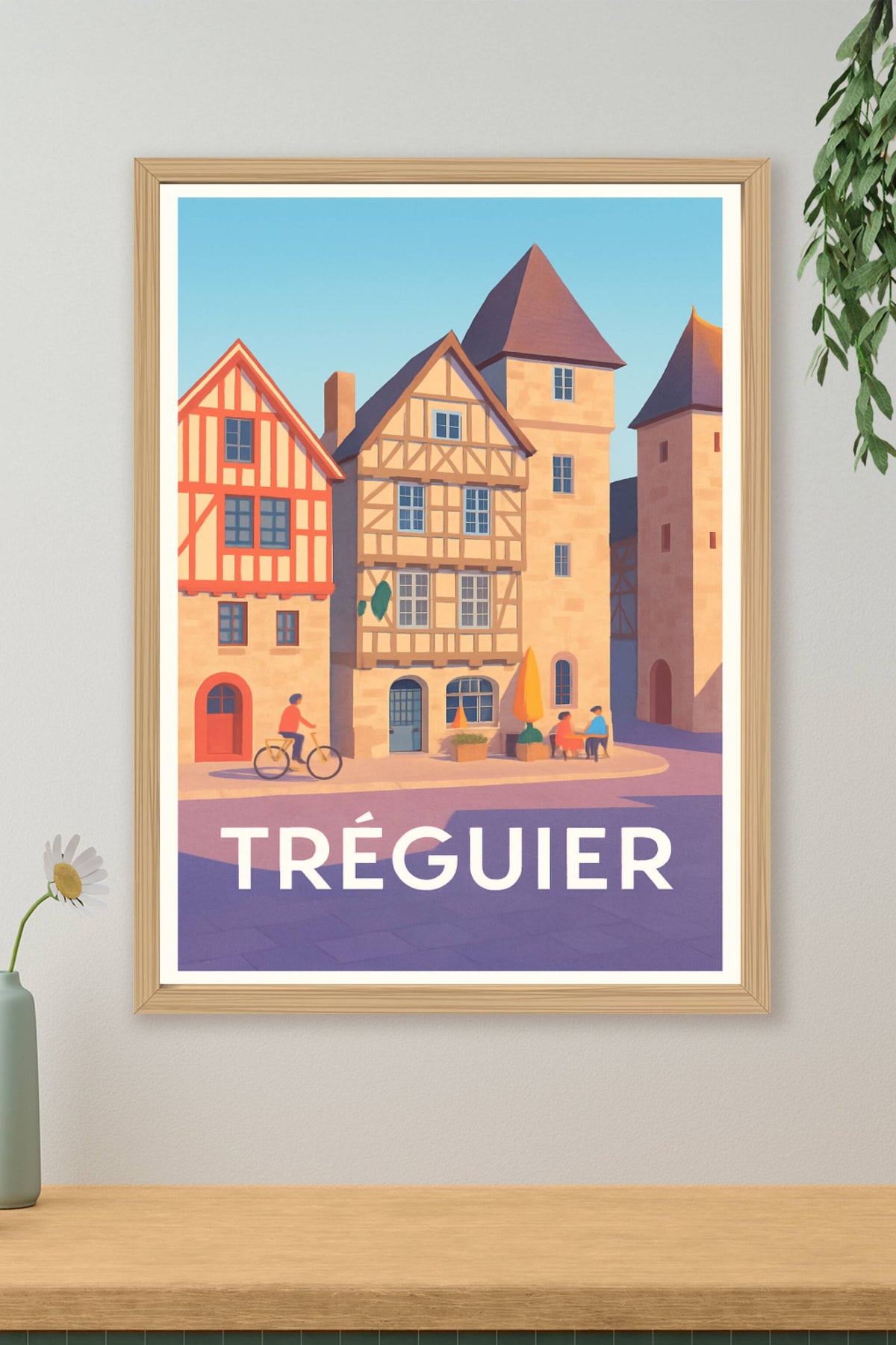 Affiche Tréguier — Charme médiéval et douceur de vivre · poster d'art de Tréguier