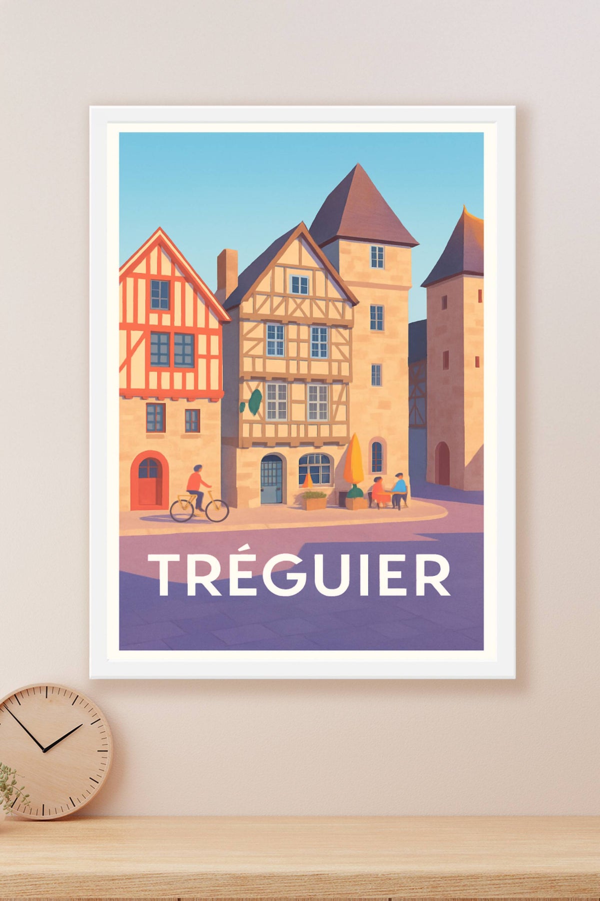 Affiche Tréguier — Charme médiéval et douceur de vivre · poster d'art de Tréguier