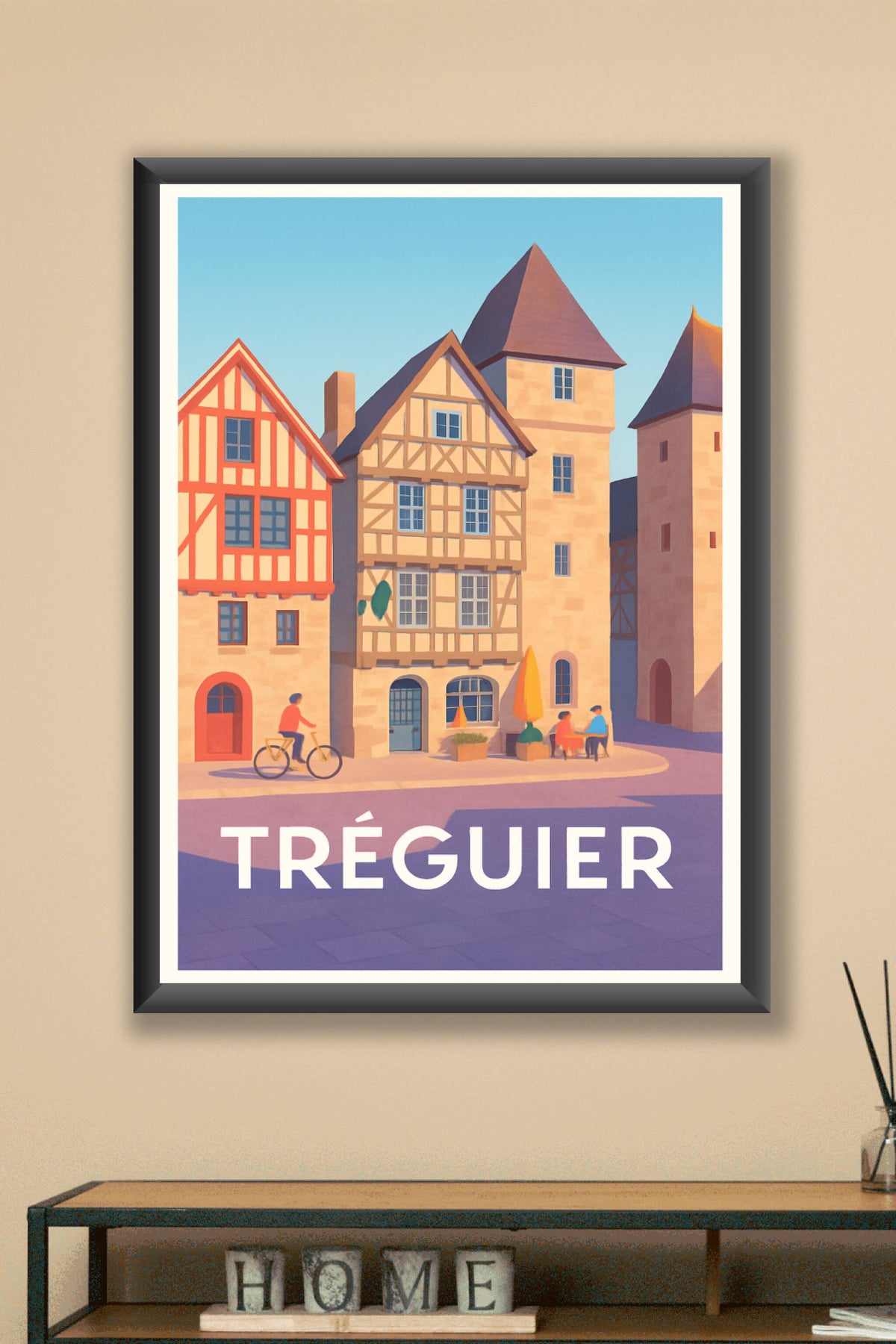 Affiche Tréguier — Charme médiéval et douceur de vivre · poster d'art de Tréguier