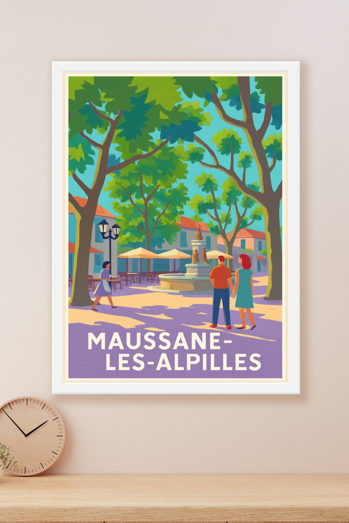 Affiche Maussane-les-Alpilles — Charme et douceur provençale · poster d'art de Maussane-les-Alpilles