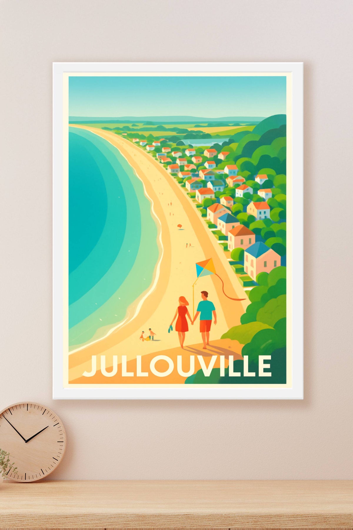 Affiche Jullouville — Douceur et balades en bord de mer · poster d'art de Jullouville