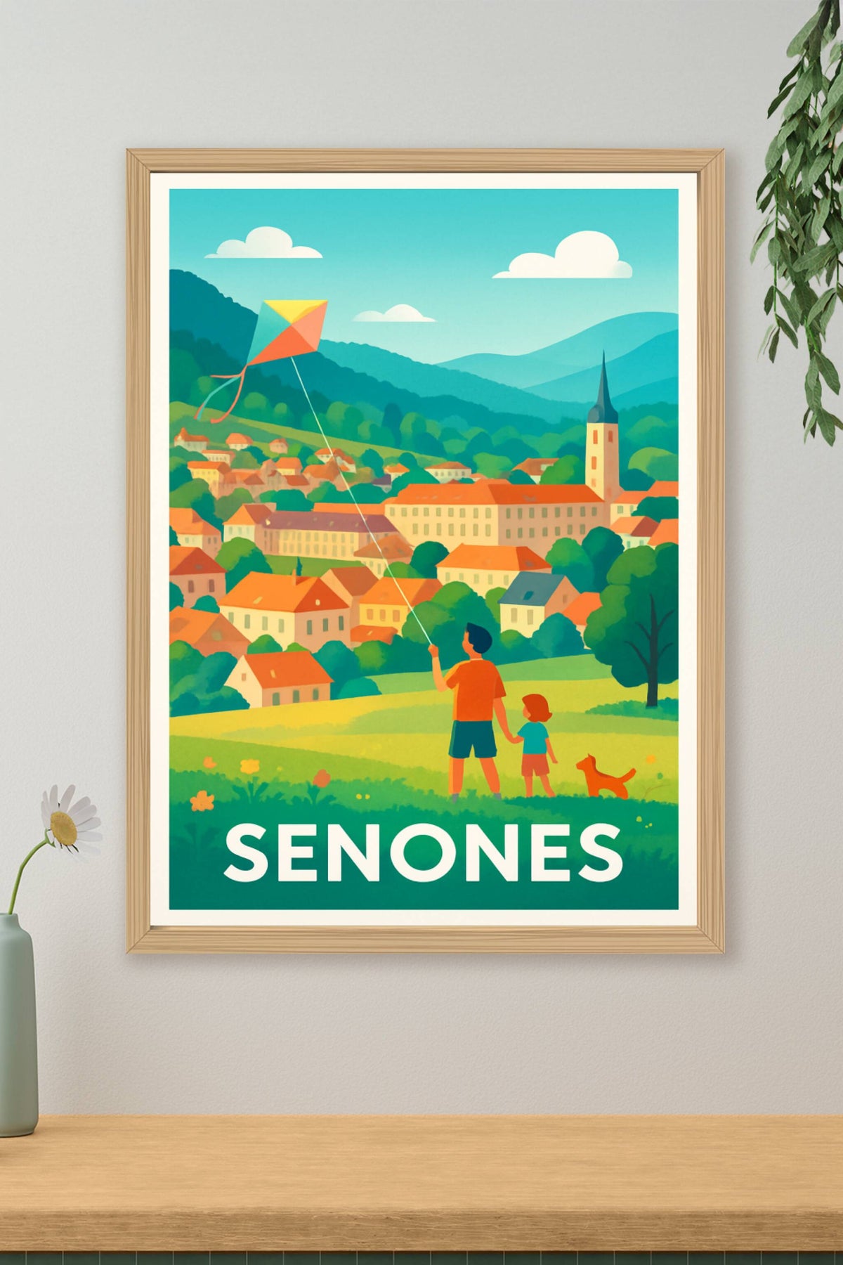 Affiche Senones — Douceur de vivre au cœur des Vosges · poster d'art de Senones