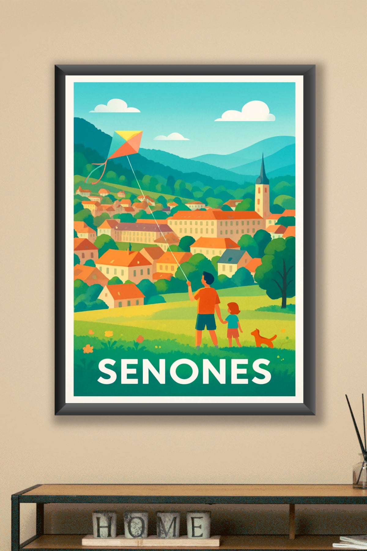 Affiche Senones — Douceur de vivre au cœur des Vosges · poster d'art de Senones