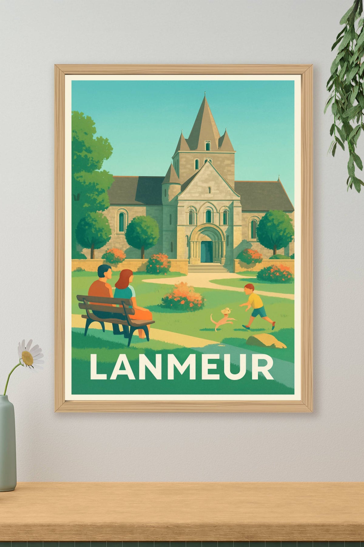 Affiche Lanmeur — Sérénité et patrimoine au cœur de la nature · poster d'art de Lanmeur