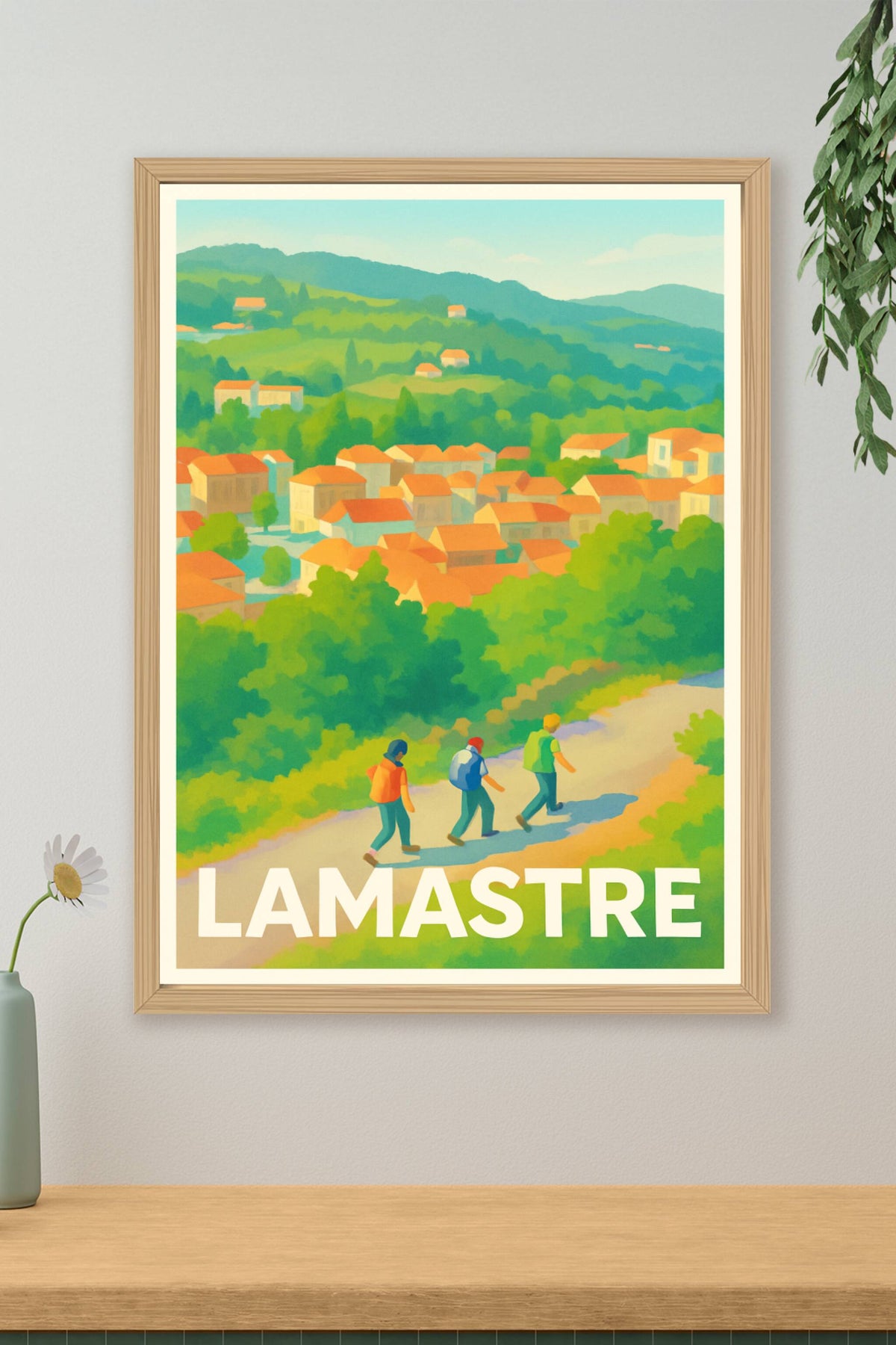Affiche Lamastre — Escapade nature et village authentique · poster d'art de Lamastre