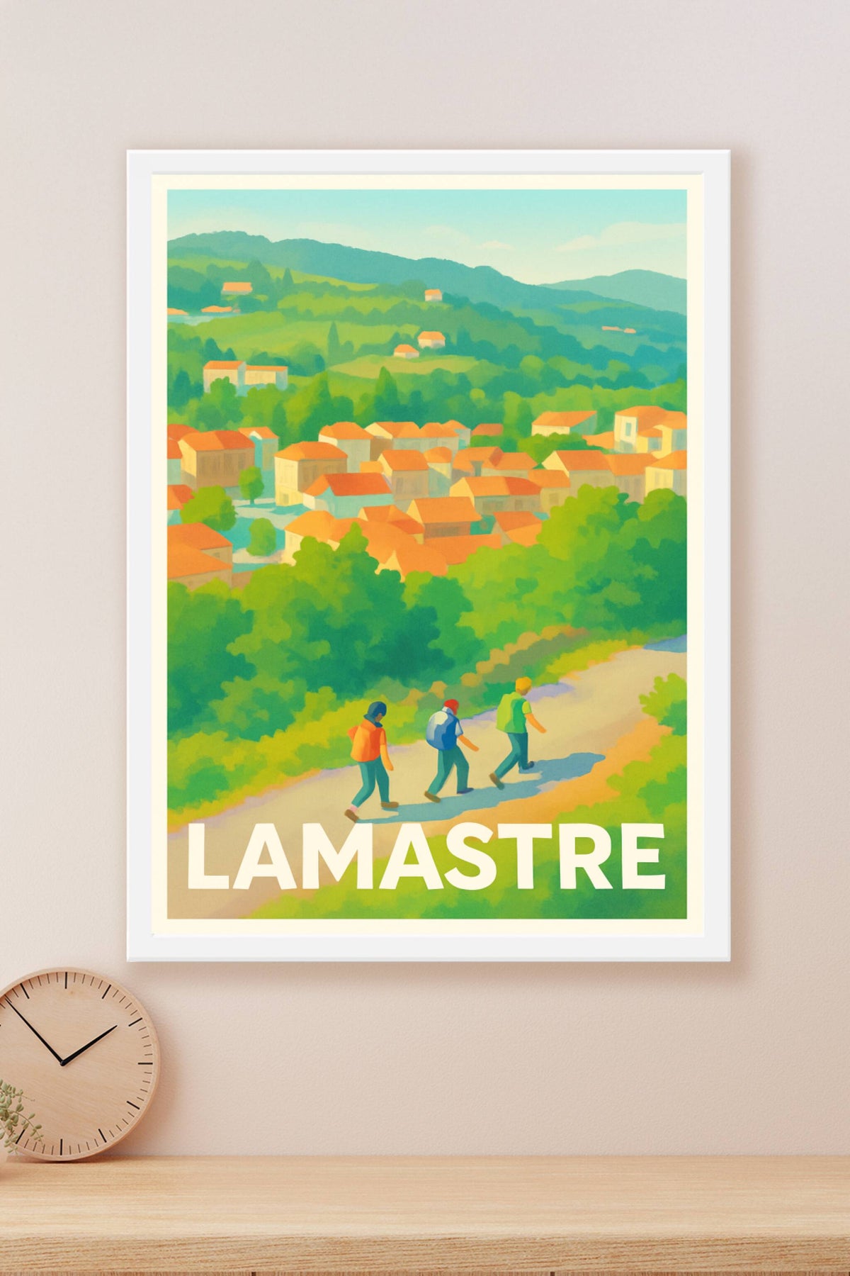 Affiche Lamastre — Escapade nature et village authentique · poster d'art de Lamastre