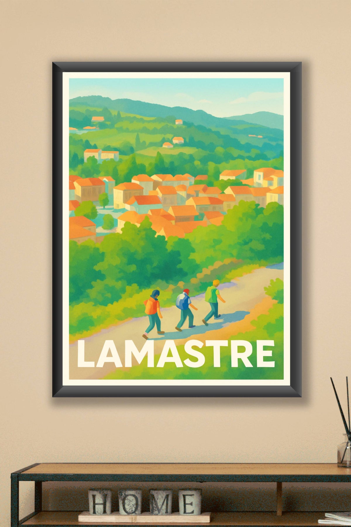 Affiche Lamastre — Escapade nature et village authentique · poster d'art de Lamastre