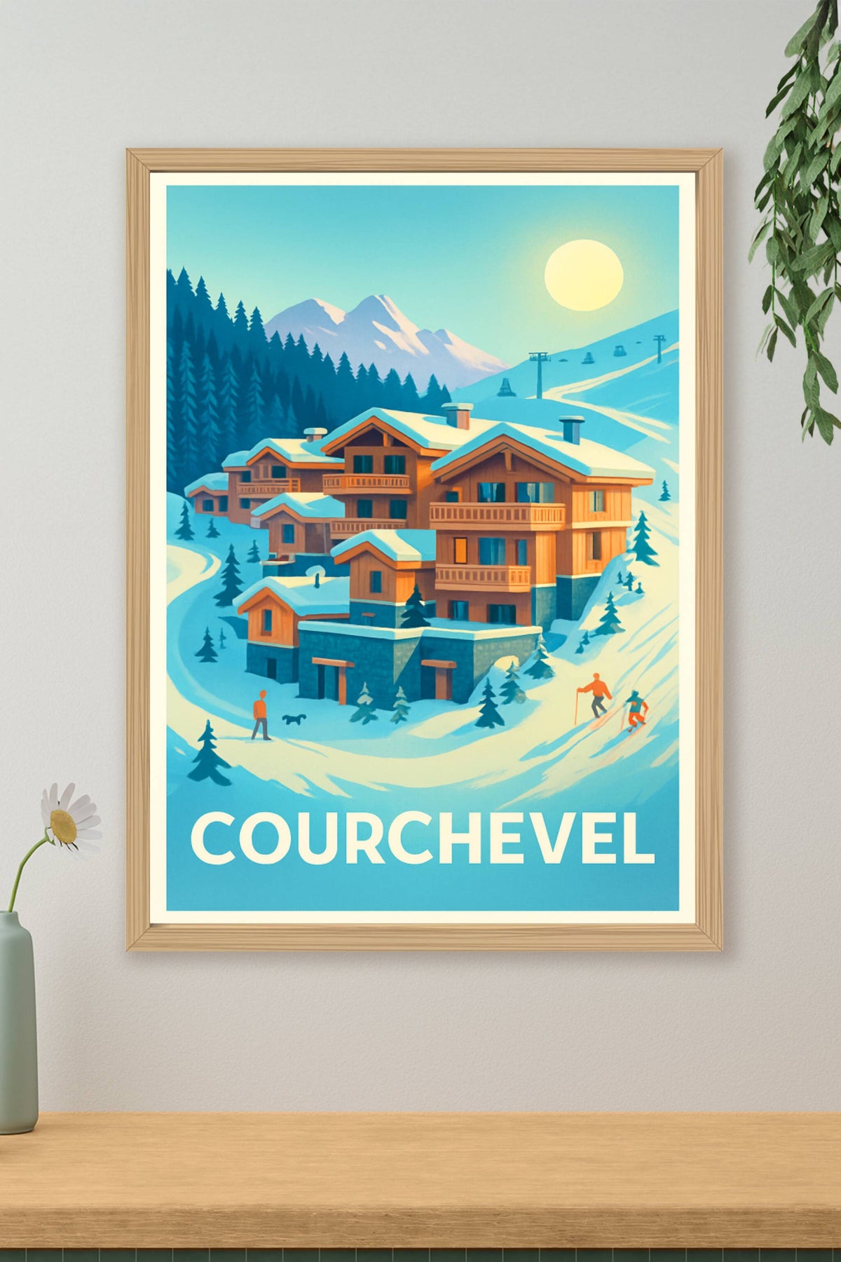 Affiche Courchevel — L'élégance hivernale au cœur des Alpes · poster d'art de Courchevel