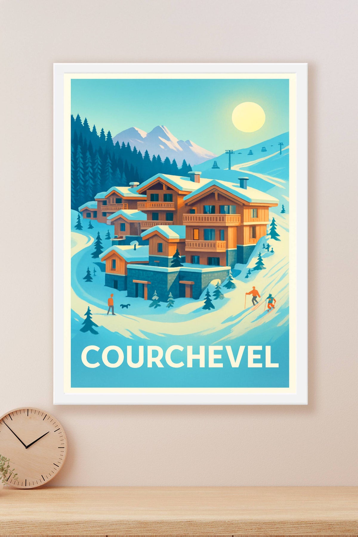 Affiche Courchevel — L'élégance hivernale au cœur des Alpes · poster d'art de Courchevel